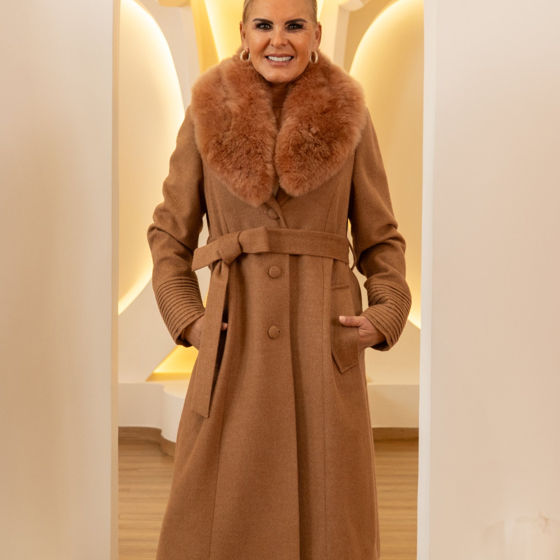 Baby Alpaca Coat Camel Alessia