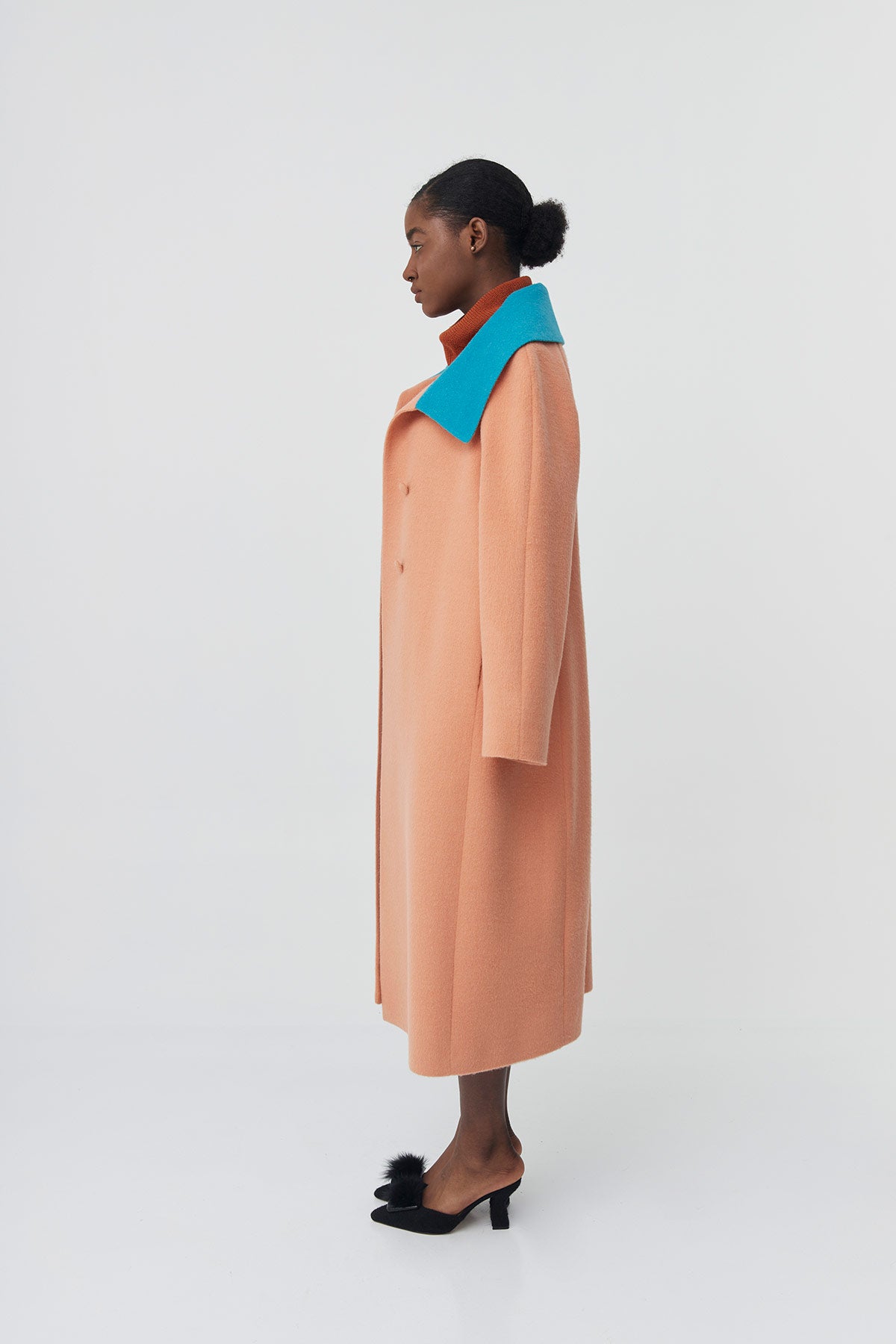 Baby Alpaca Two-Tone Coat | Luisa