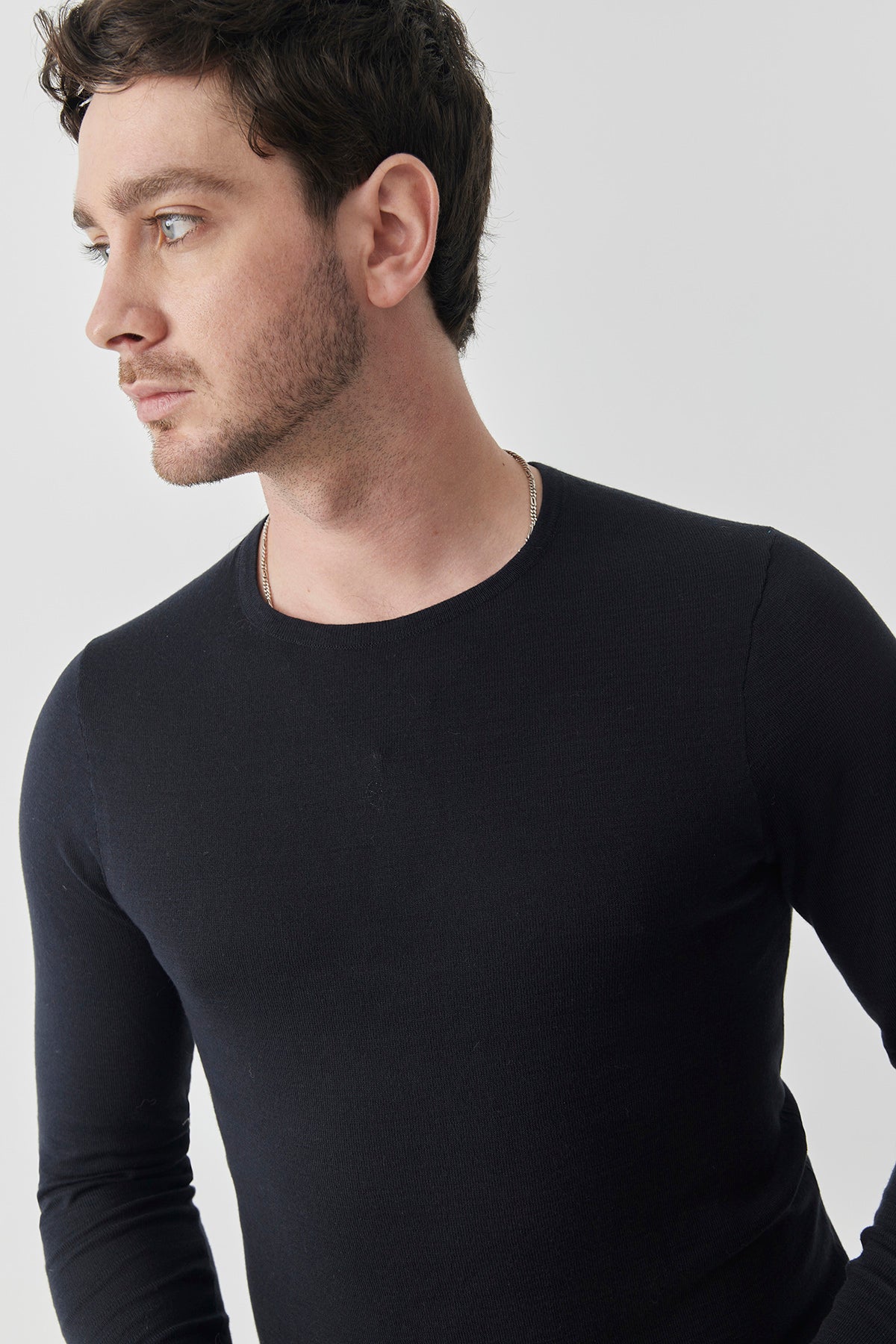 Black T-shirt Knitted | 100% Pima Cotton