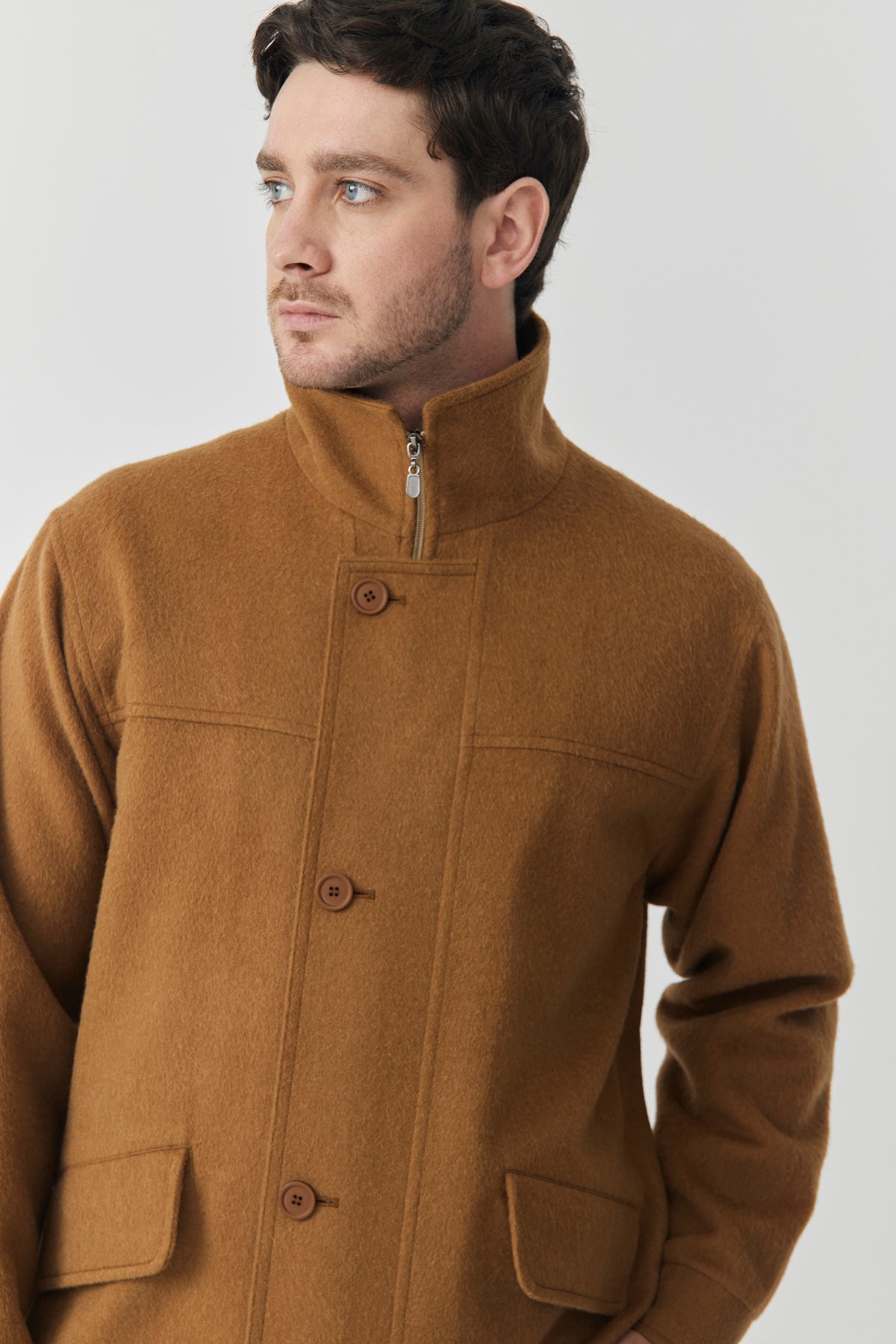 Camel Baby Alpaca Jacket | Theo Jacket