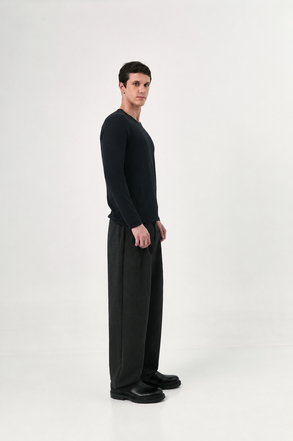 Black T-shirt Knitted | 100% Pima Cotton