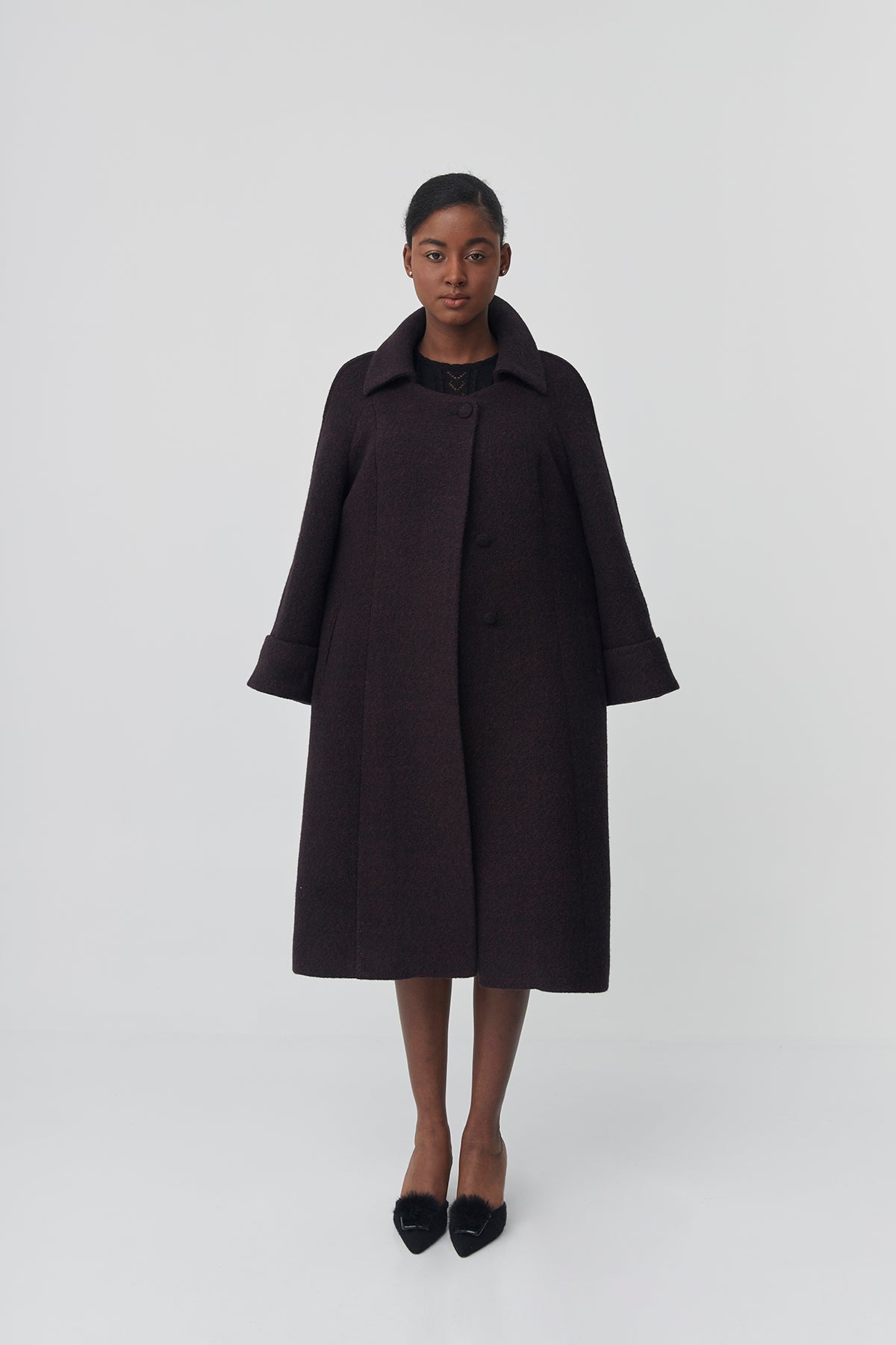 Boucle Alpaca Coat | Angie