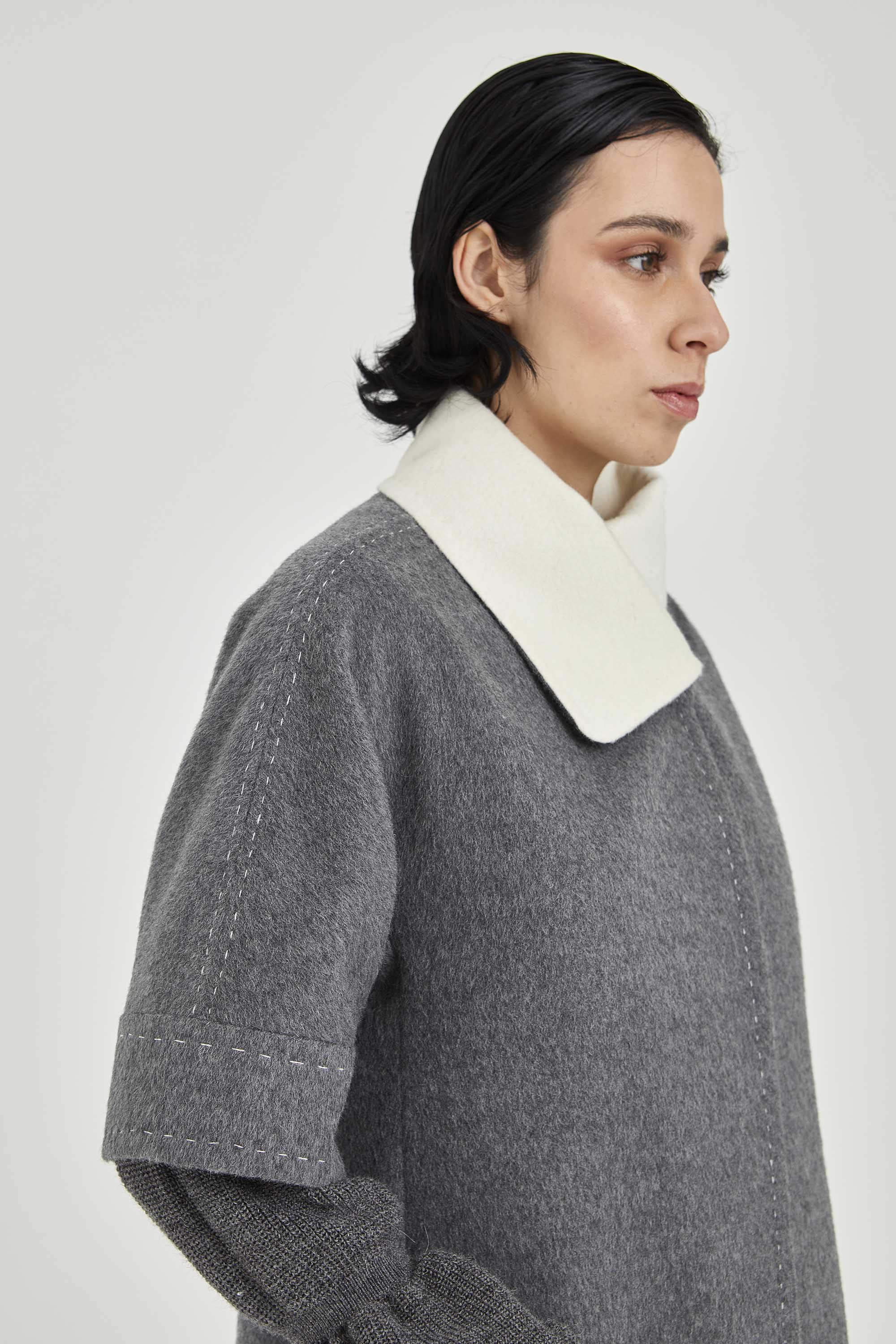 Short-sleeve Baby Alpaca Coat | Elisse