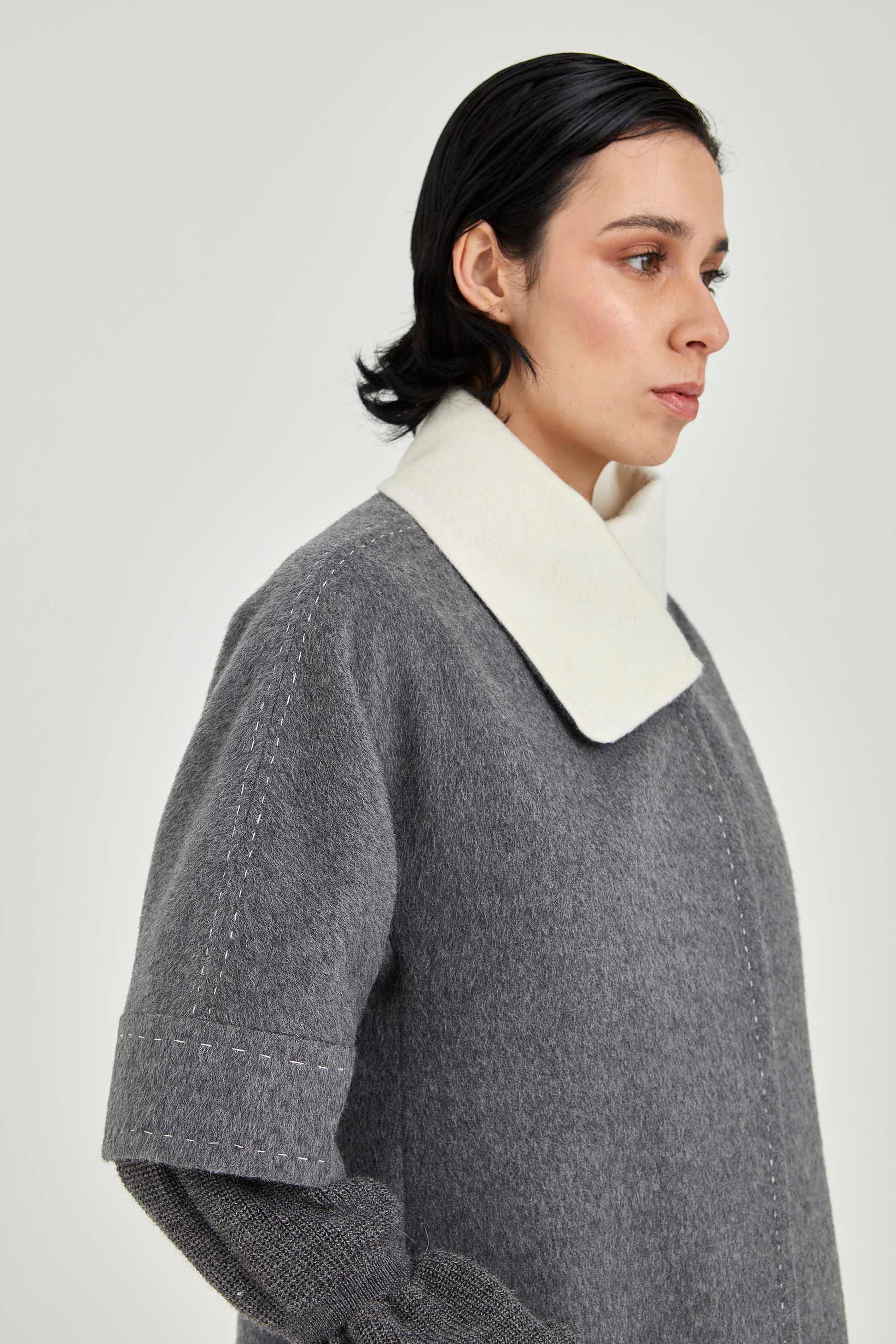 Short-sleeve Baby Alpaca Coat | Elisse