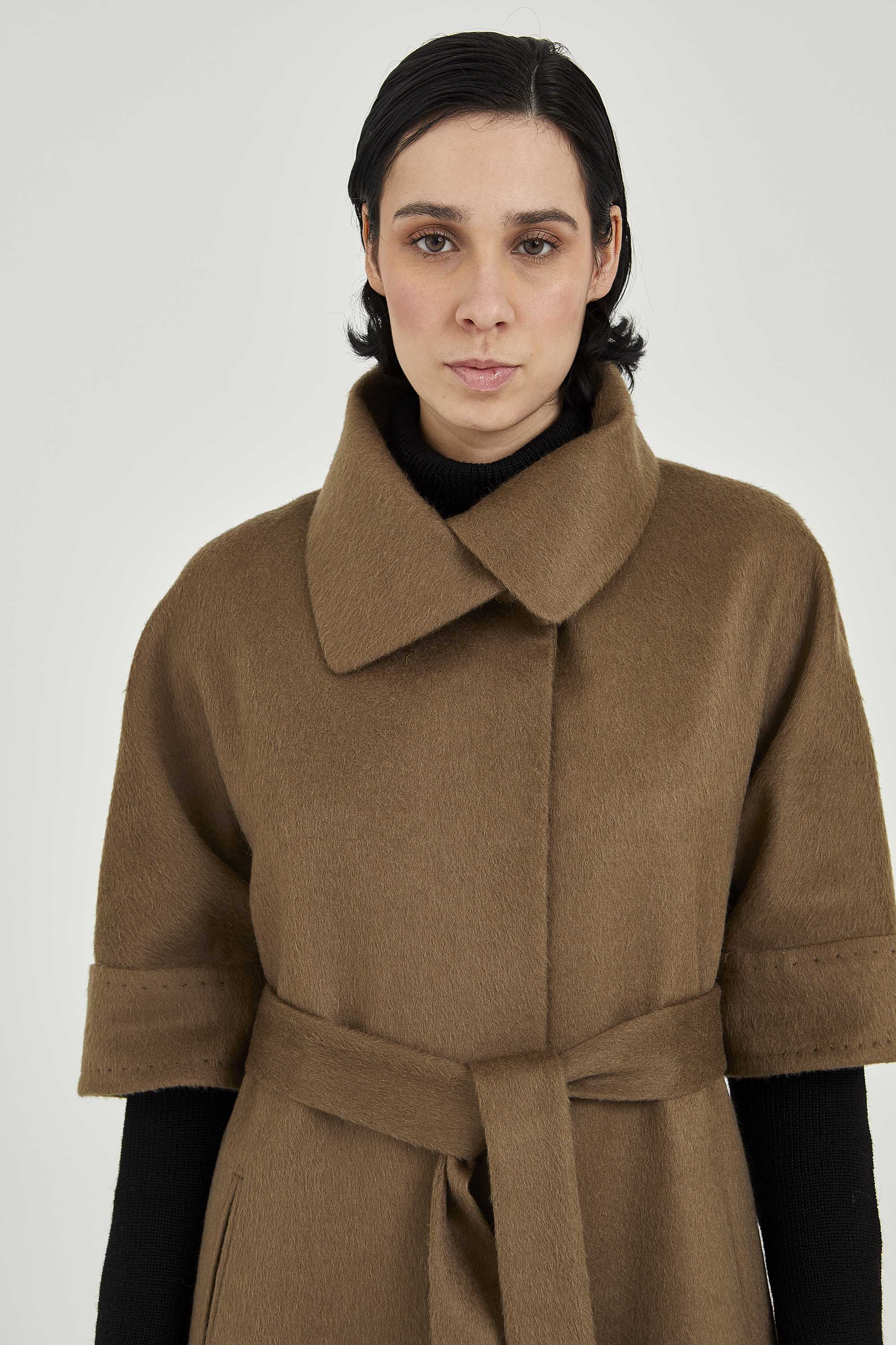 Short-sleeve Baby Royal Suri Alpaca Coat | Elisse