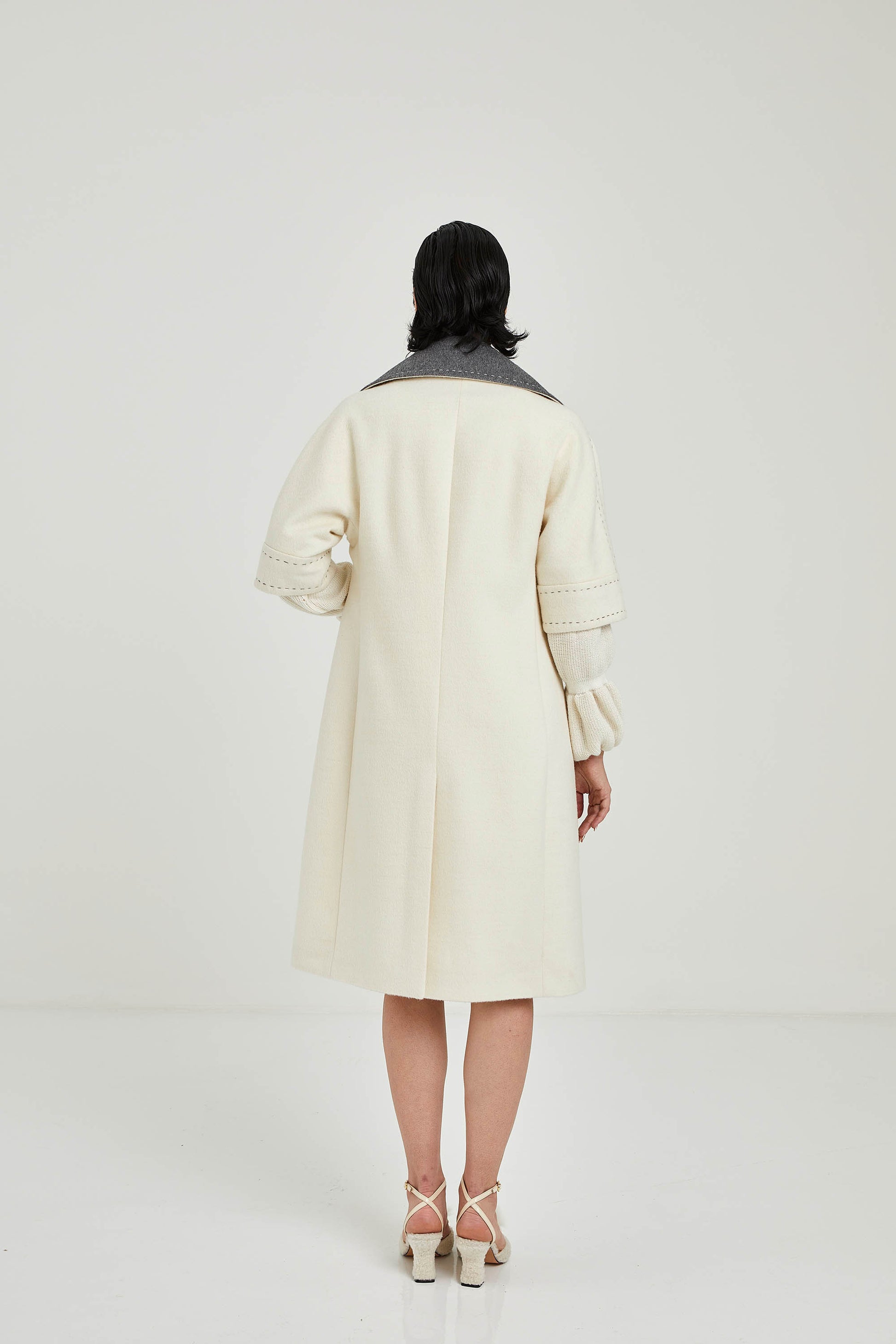 Short-sleeve Baby Alpaca Coat | Elisse