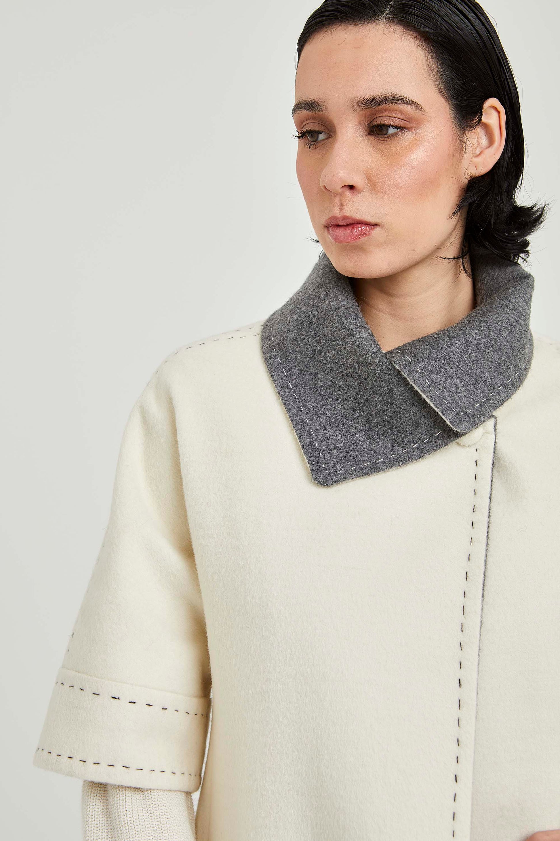 Short-sleeve Baby Alpaca Coat | Elisse