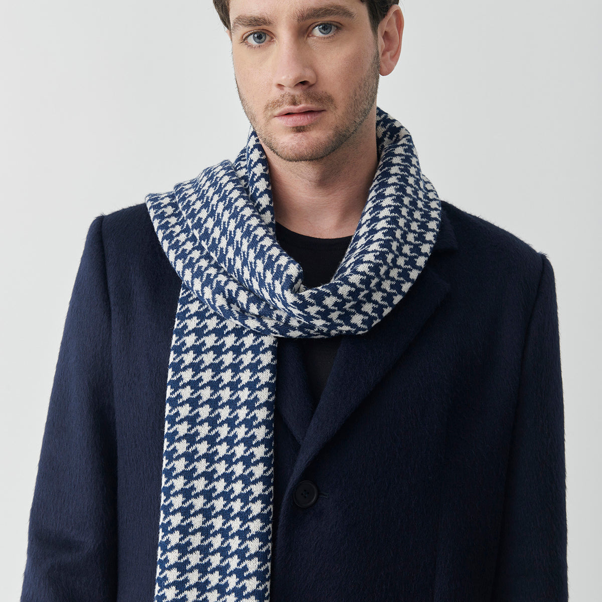 Houndstooth Baby Alpaca Scarf