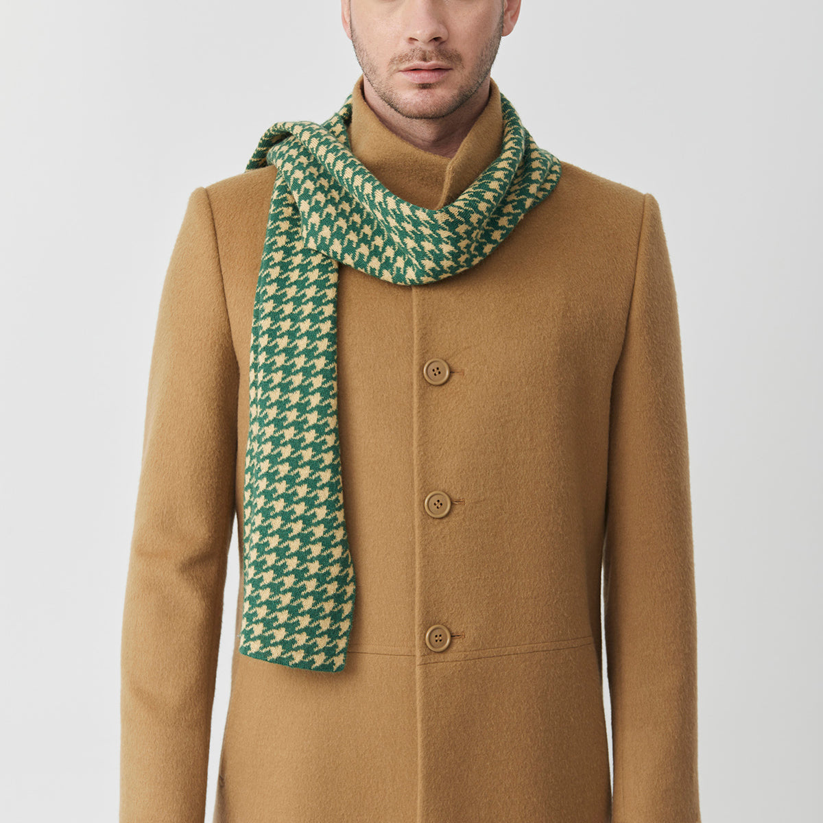 Houndstooth Baby Alpaca Scarf