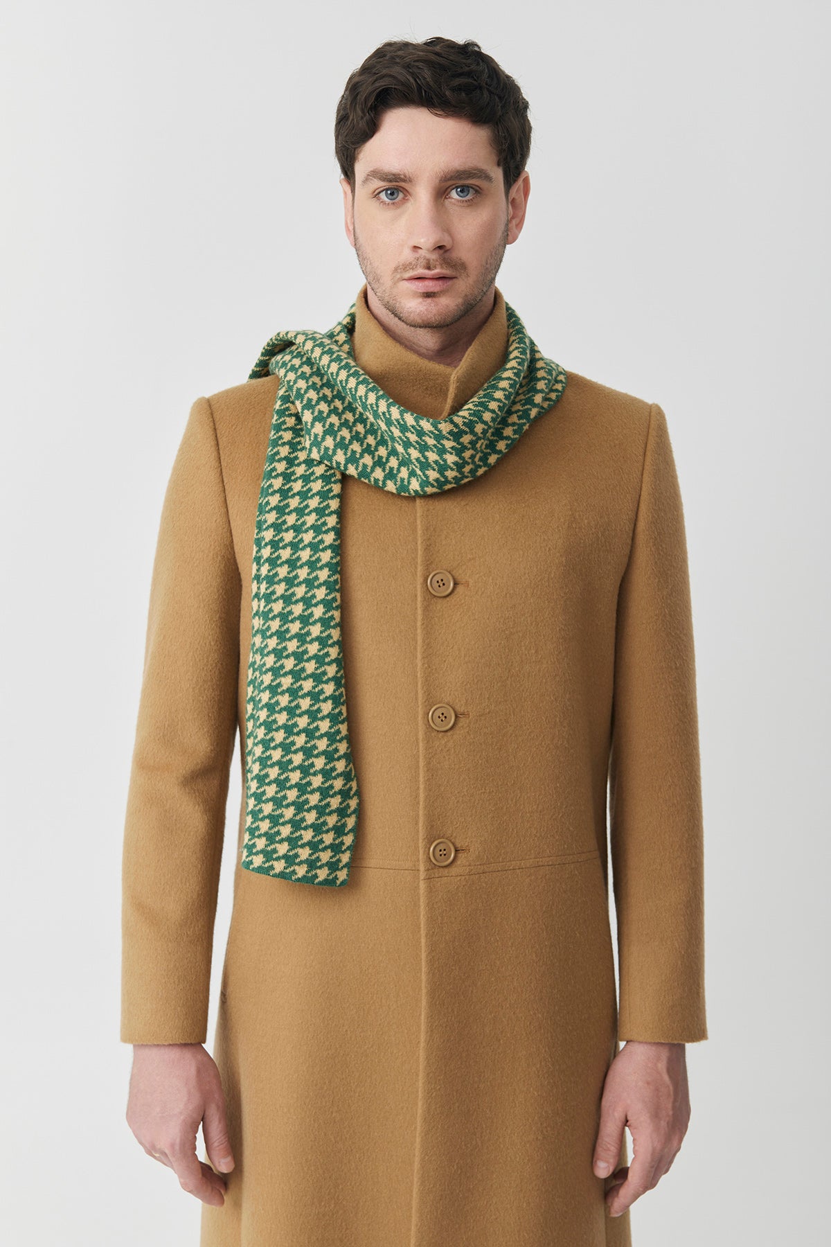 Houndstooth Baby Alpaca Scarf