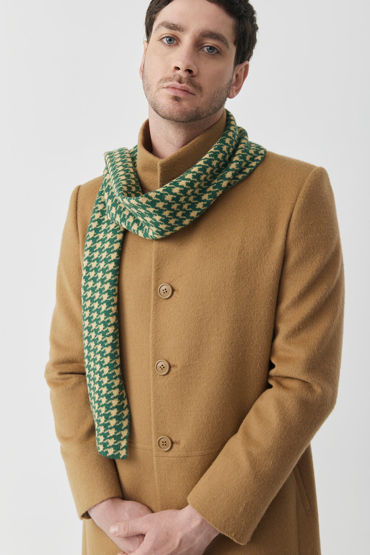 Houndstooth Baby Alpaca Scarf