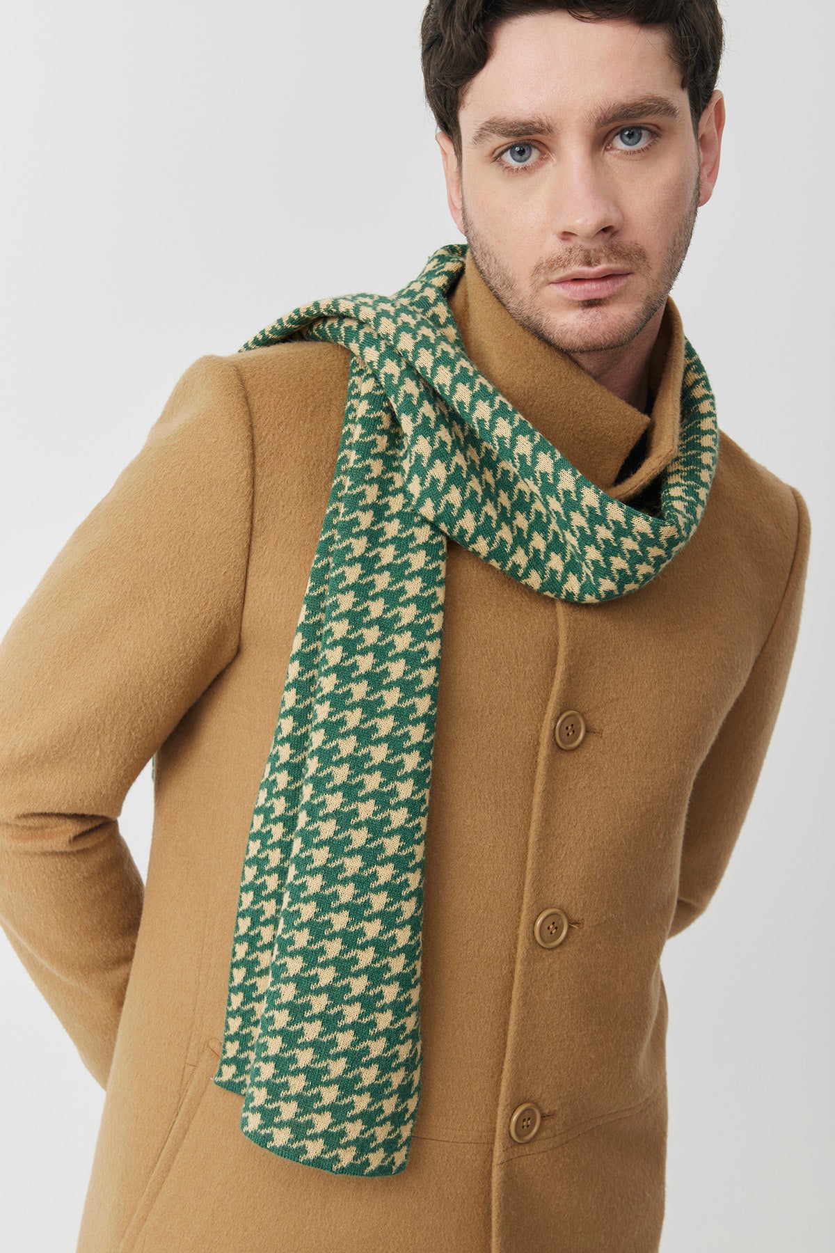 Houndstooth Baby Alpaca Scarf