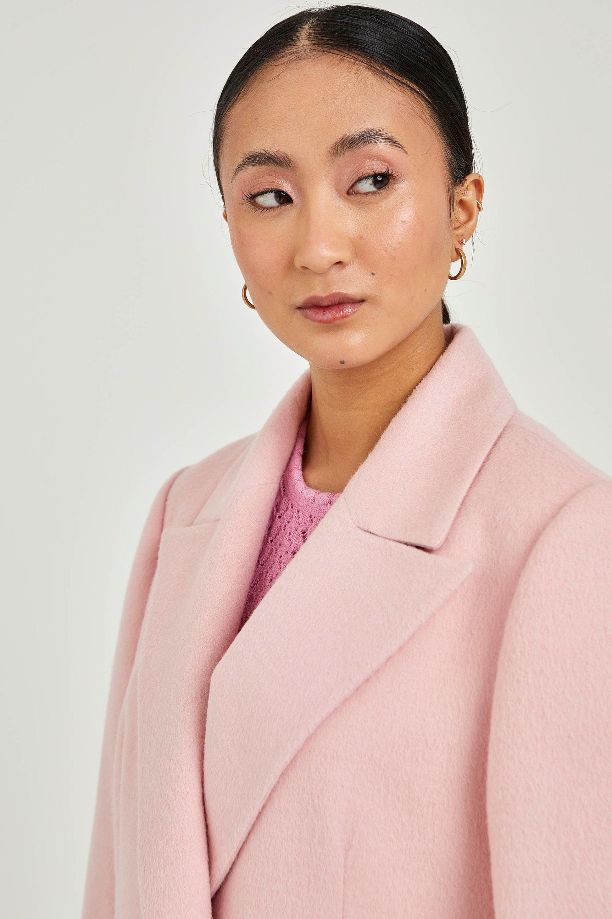 Four-button Baby Alpaca Coat | Rossette