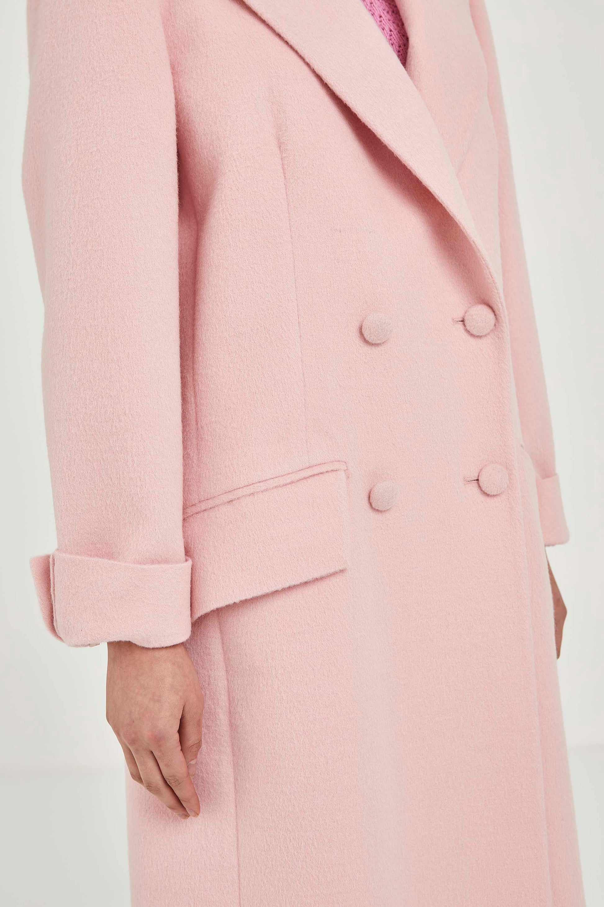 Four-button Baby Alpaca Coat | Rossette