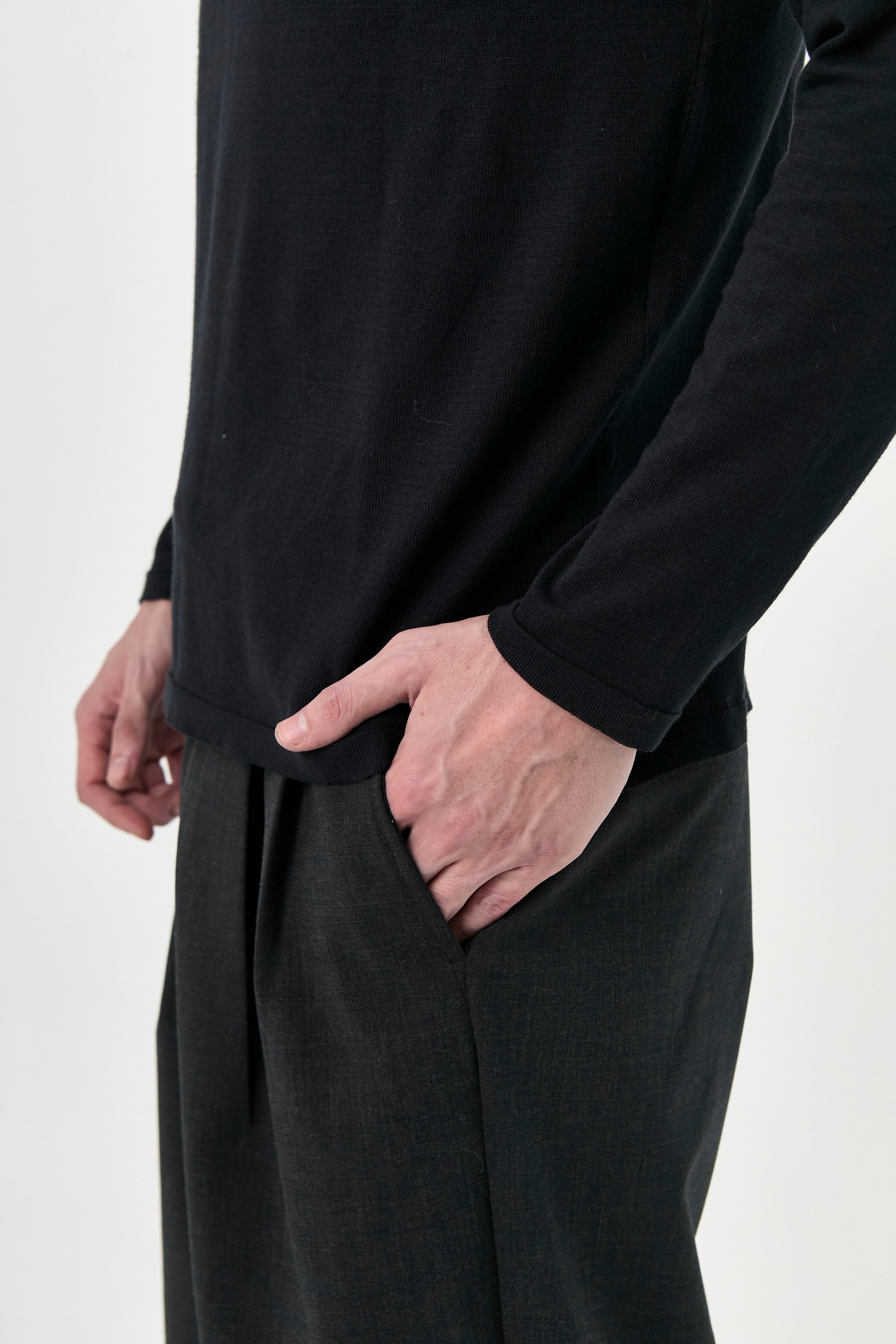 Black T-shirt Knitted | 100% Pima Cotton
