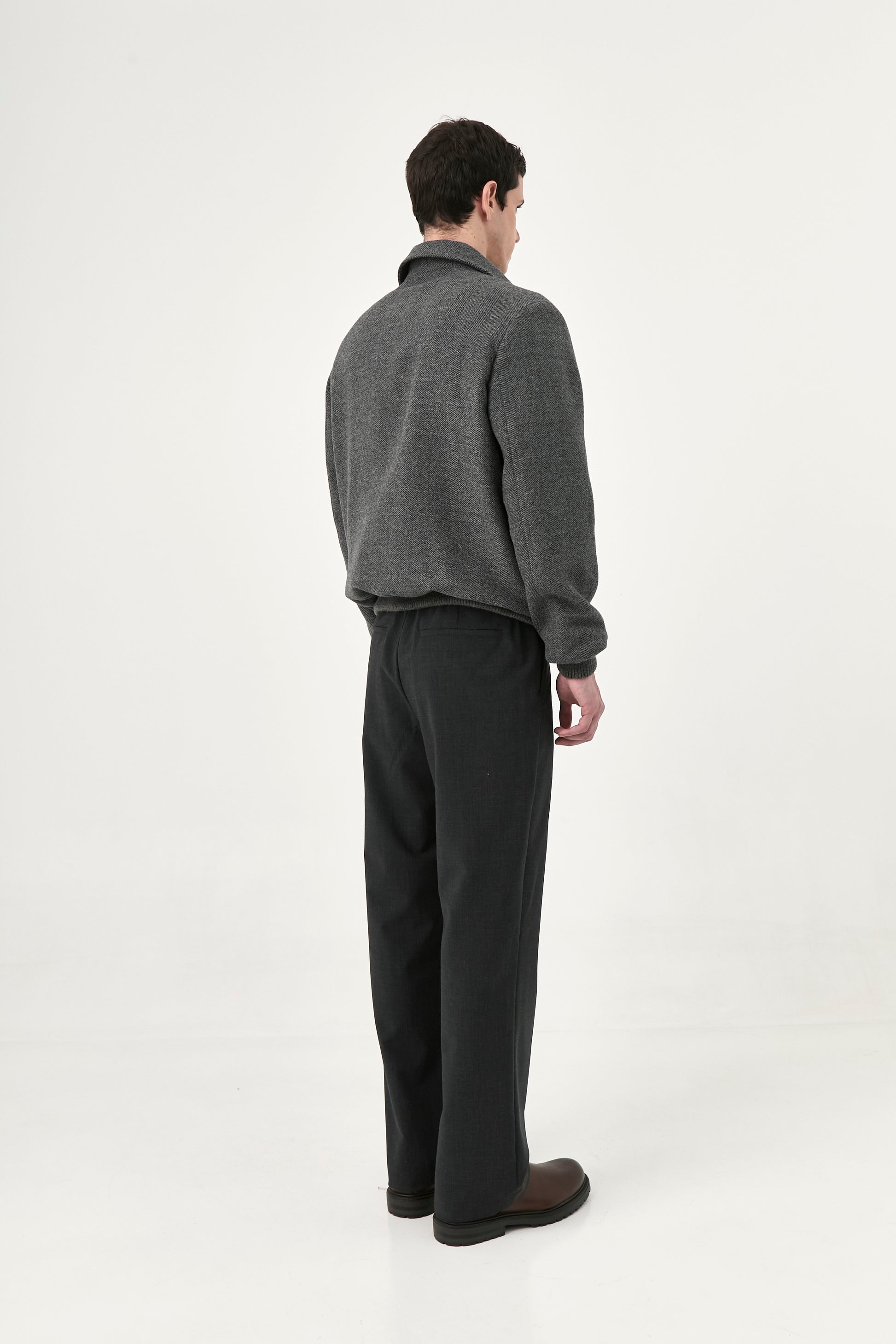 Bomber Leo Herringbone Baby Alpaca
