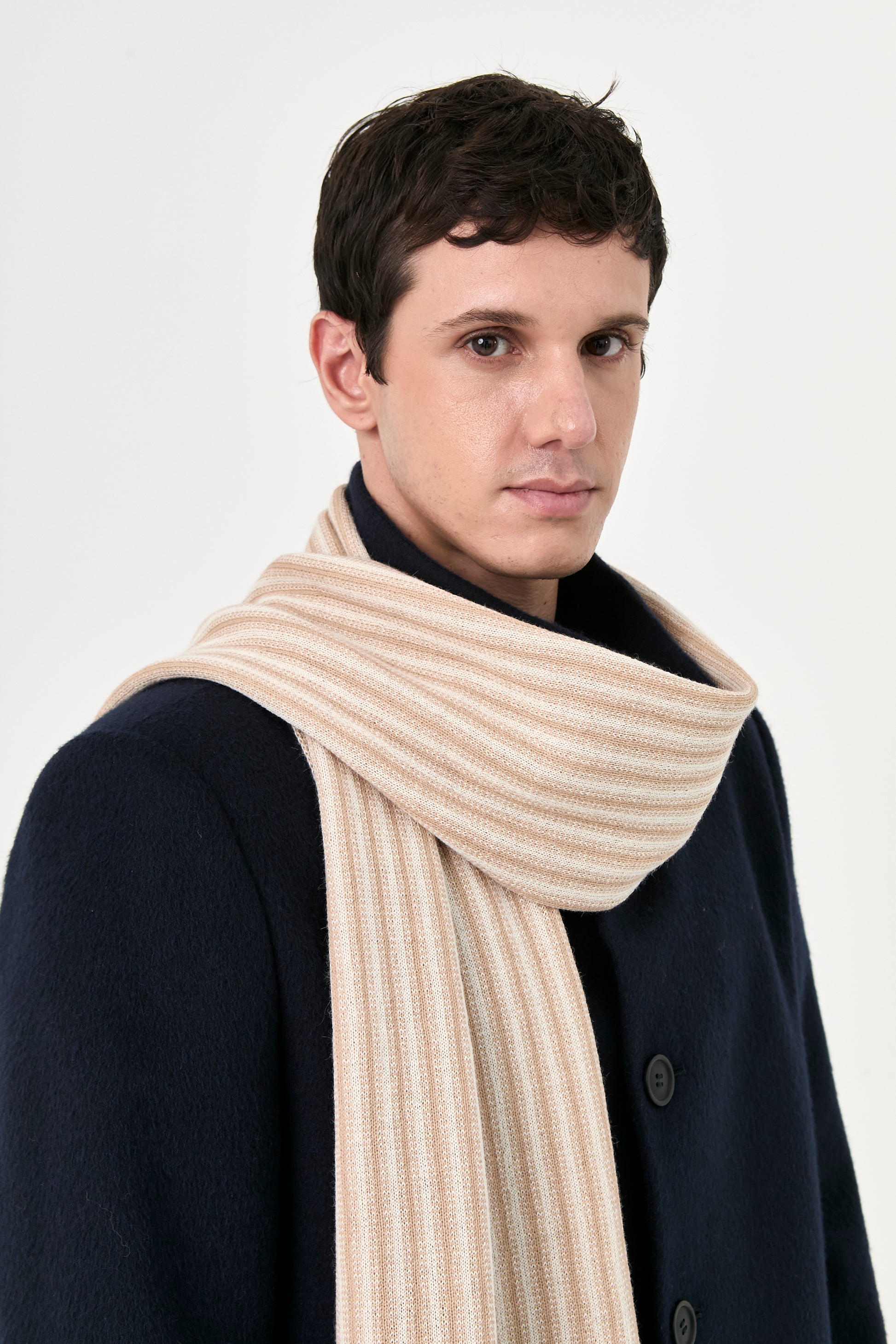 Striped Baby Alpaca Scarf