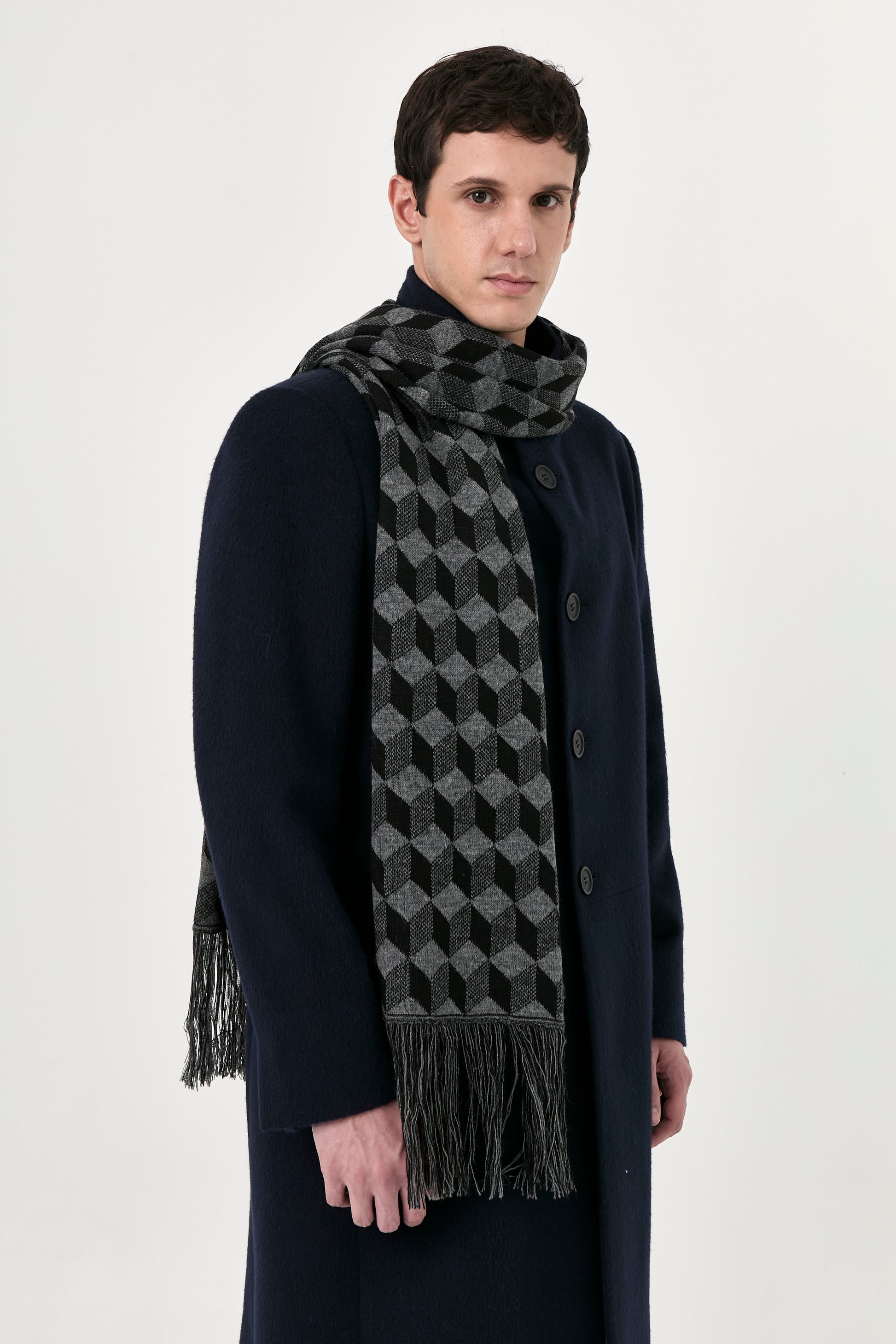 Cuboid Baby Alpaca Scarf