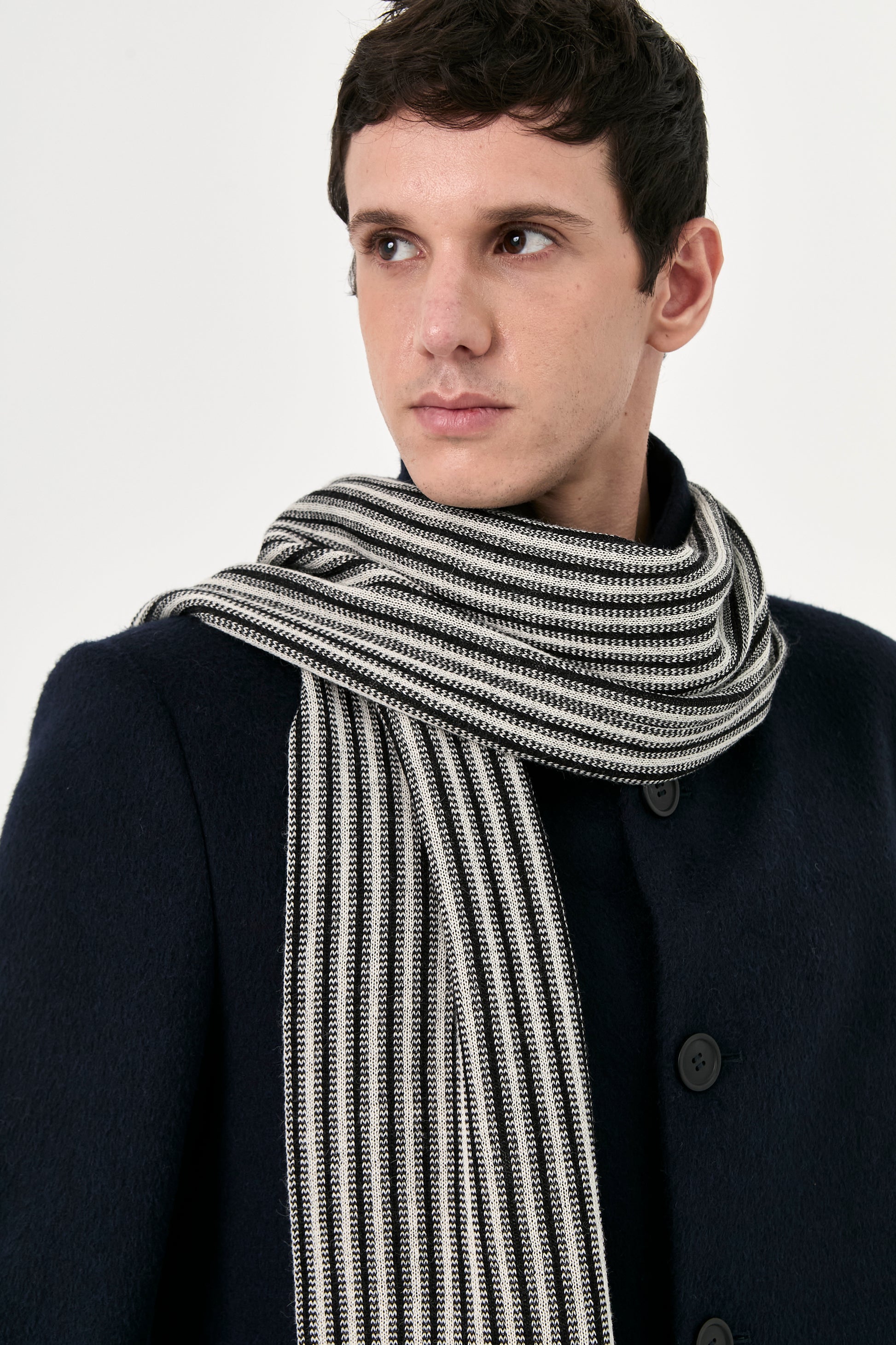Striped Baby Alpaca Scarf