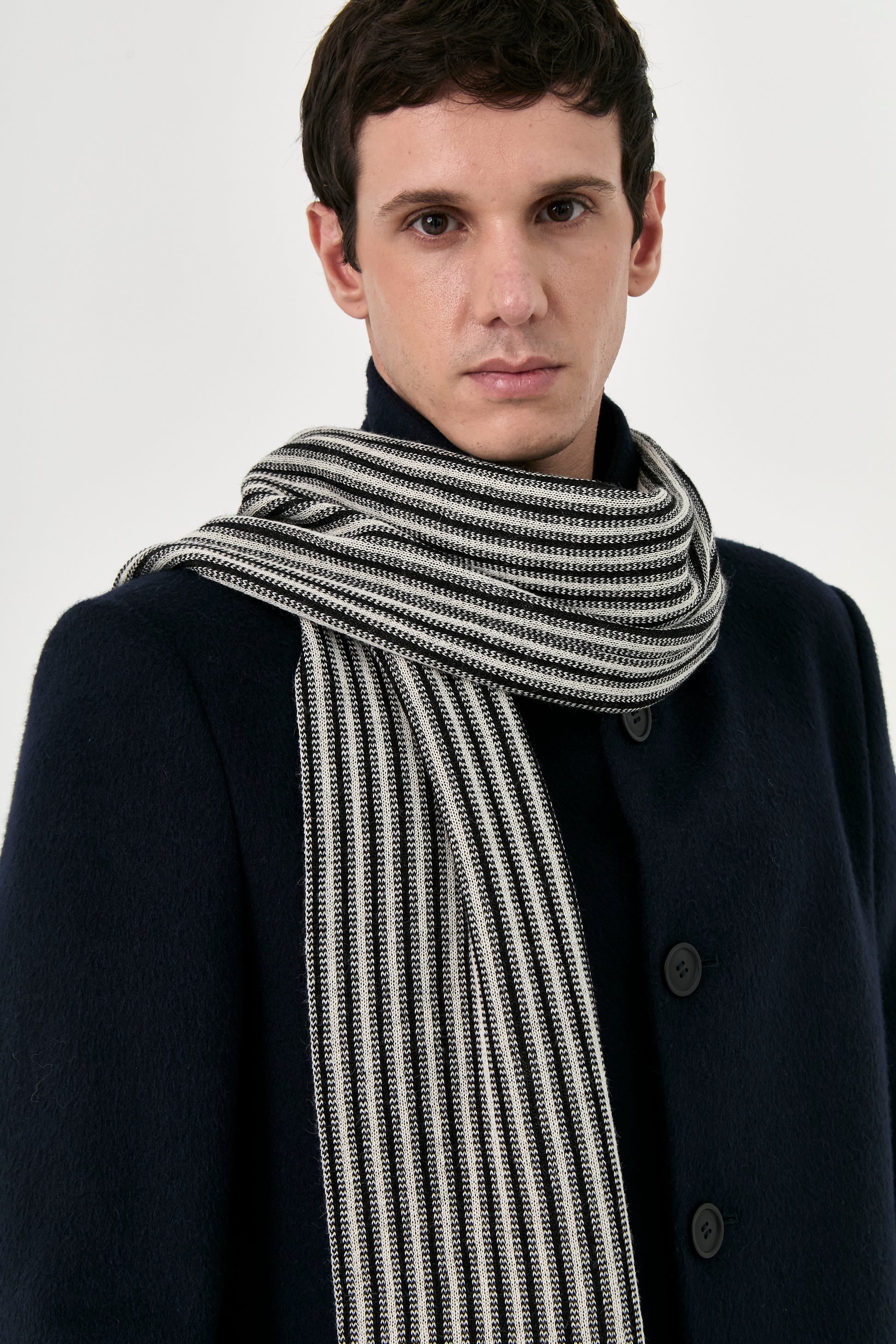 Striped Baby Alpaca Scarf