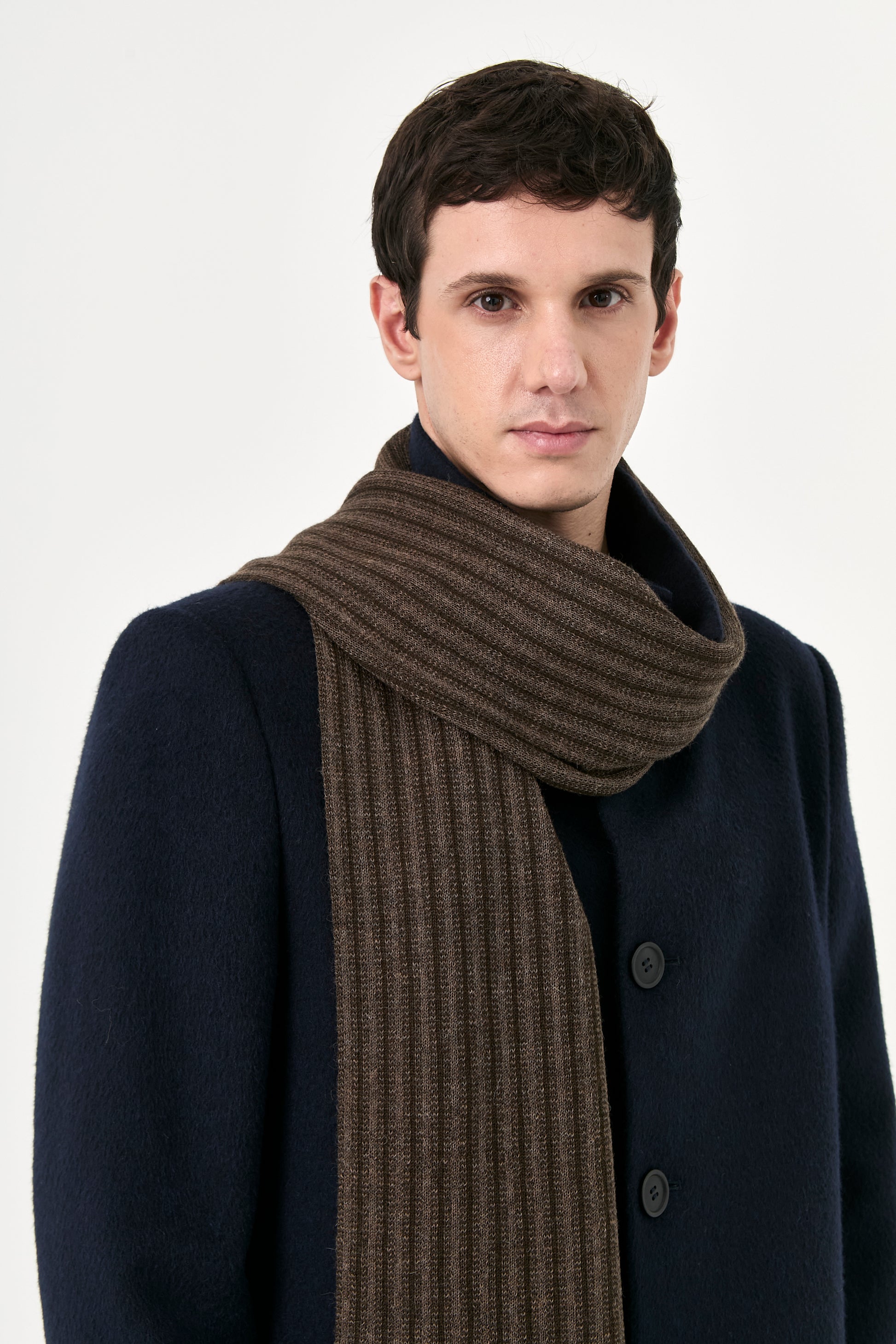 Striped Baby Alpaca Scarf