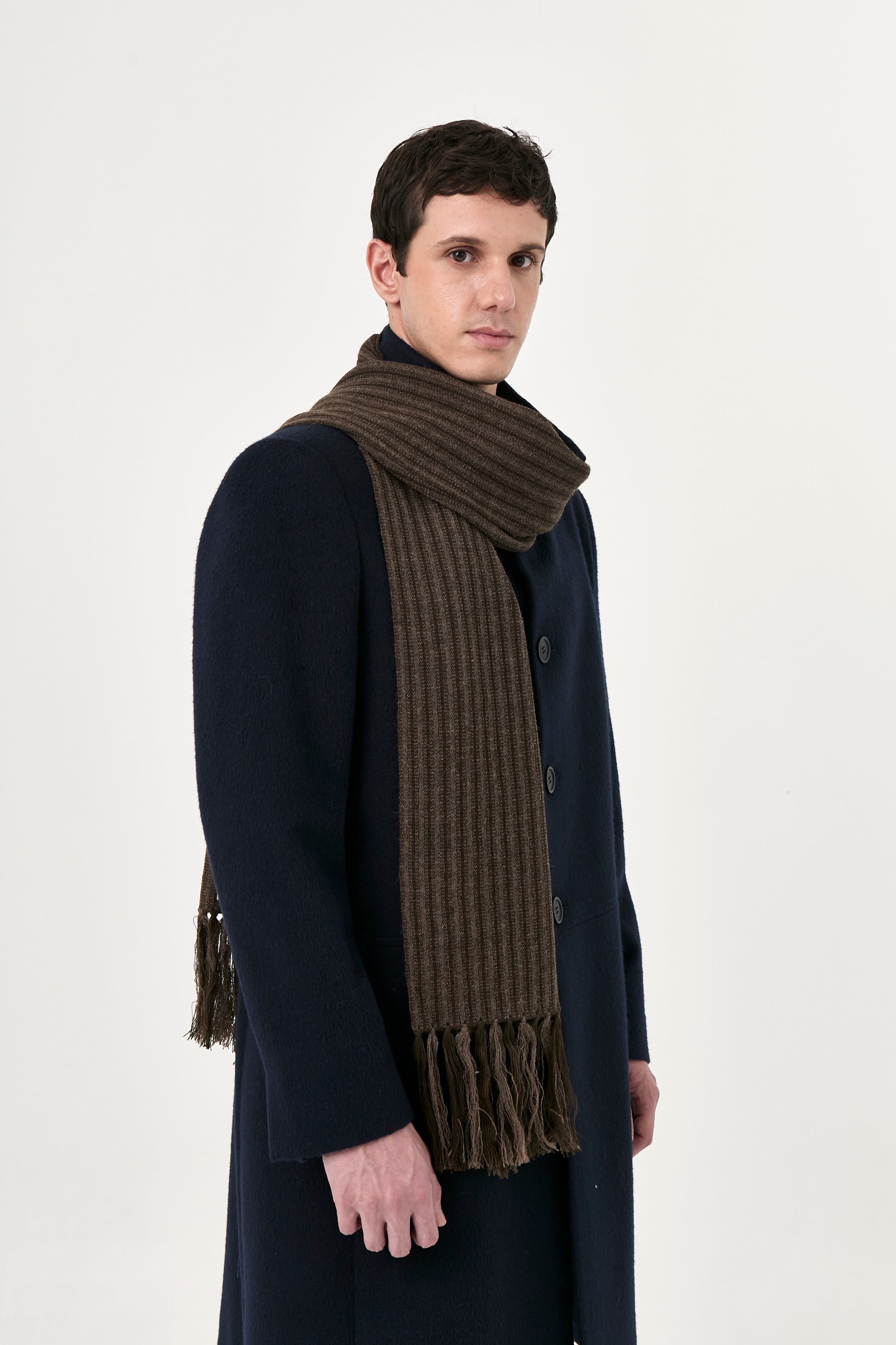 Striped Baby Alpaca Scarf