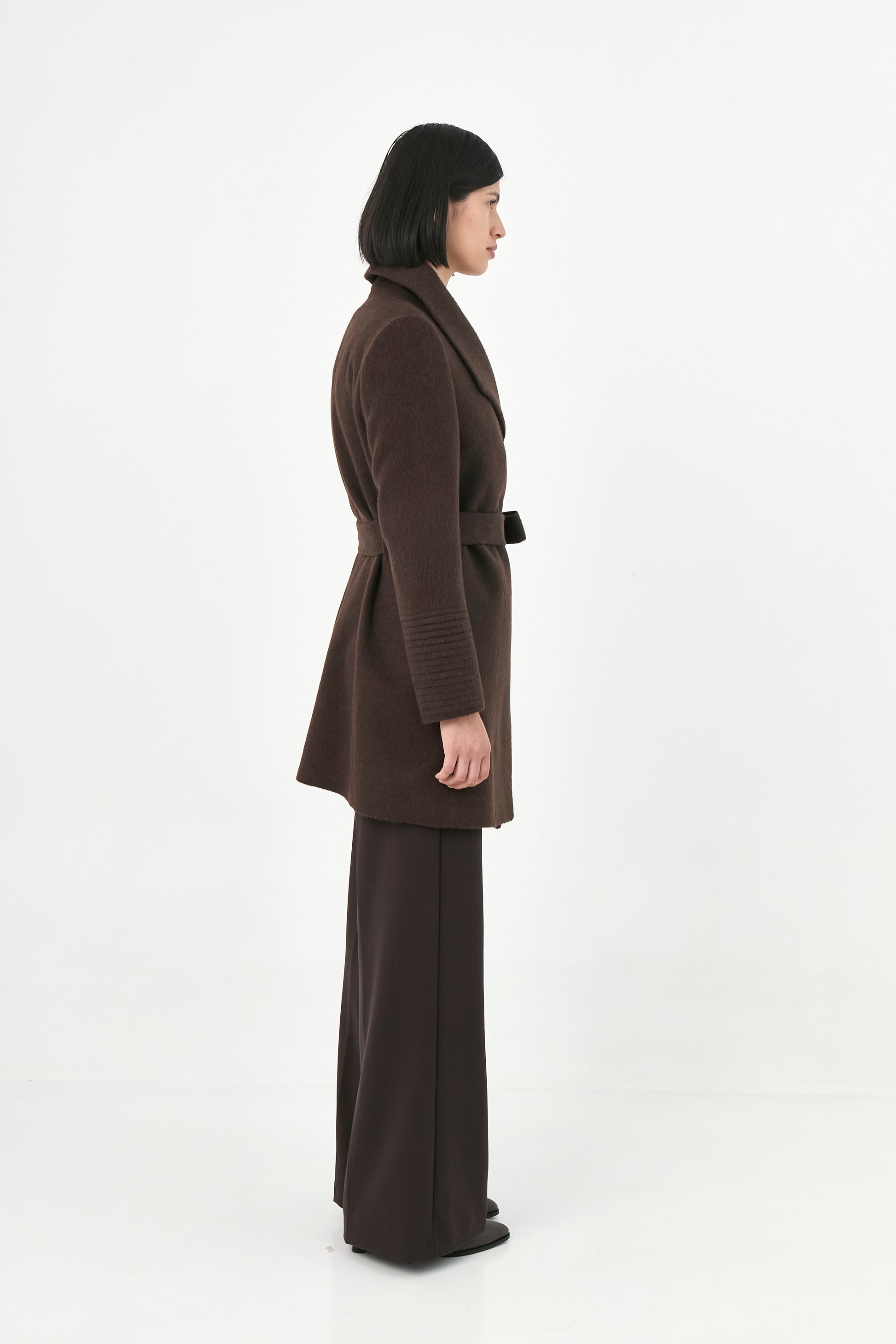 Baby Alpaca Mid-Length Coat | Adela