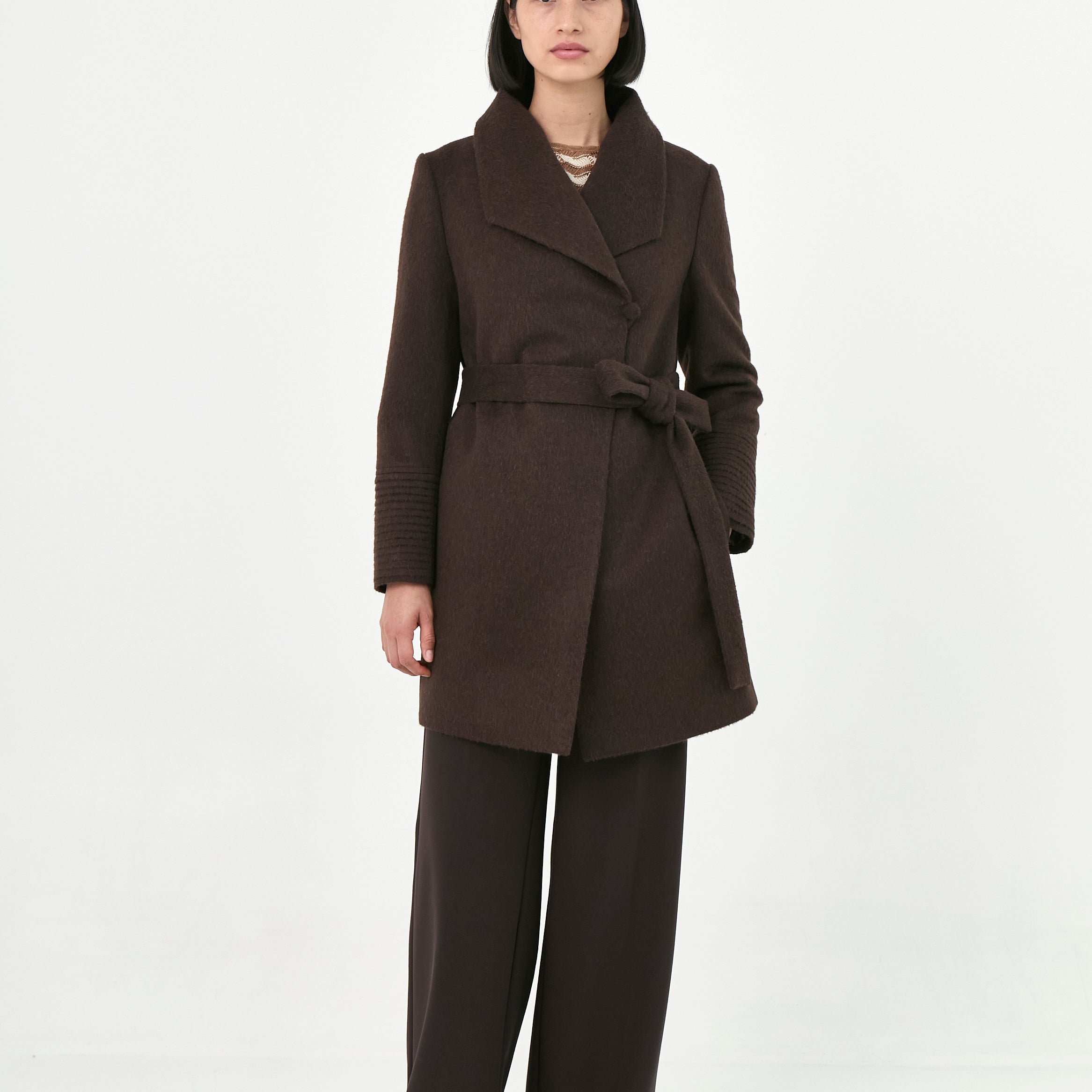Baby Alpaca Mid-Length Coat | Adela