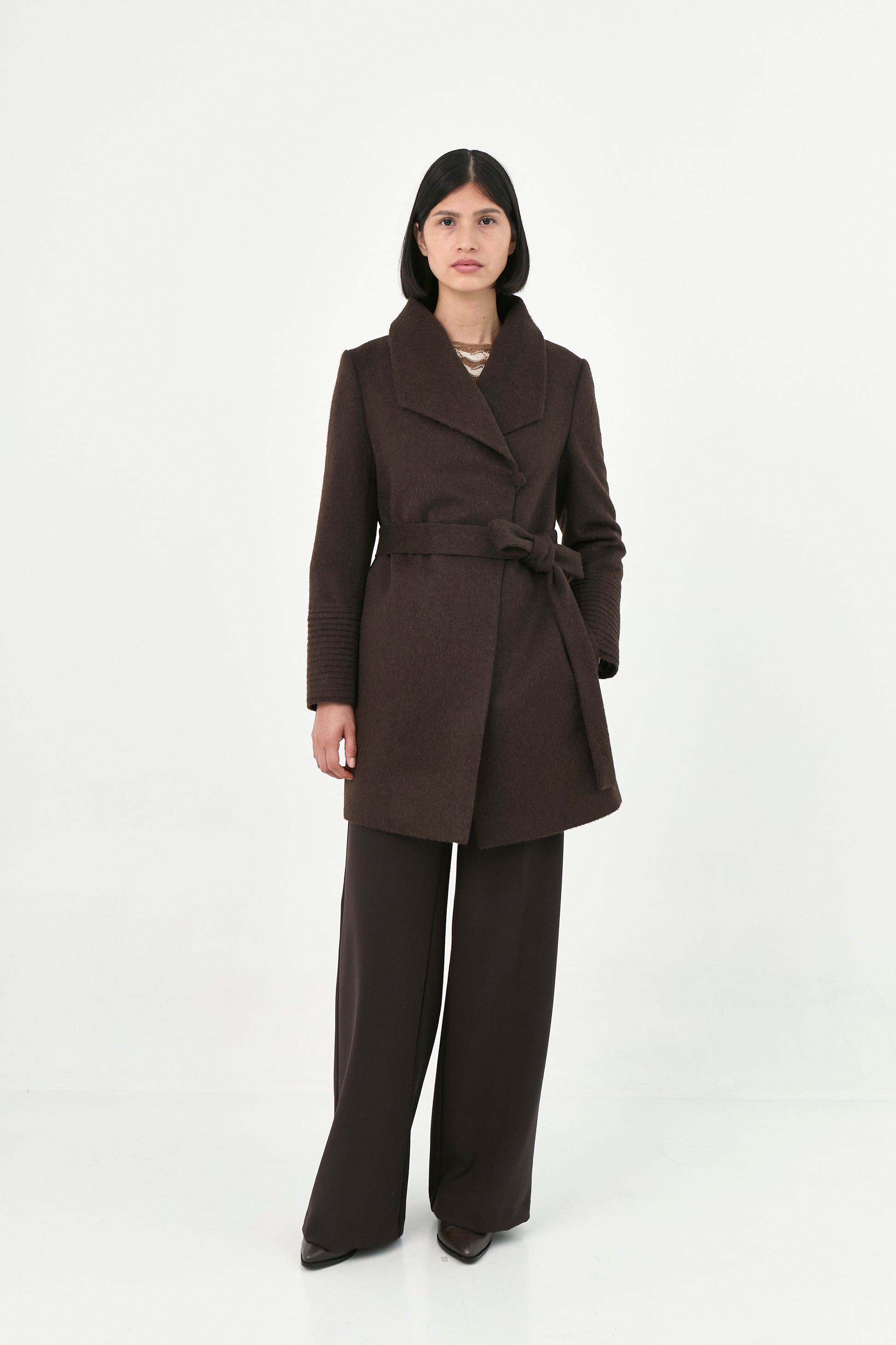 Baby Alpaca Mid-Length Coat | Adela
