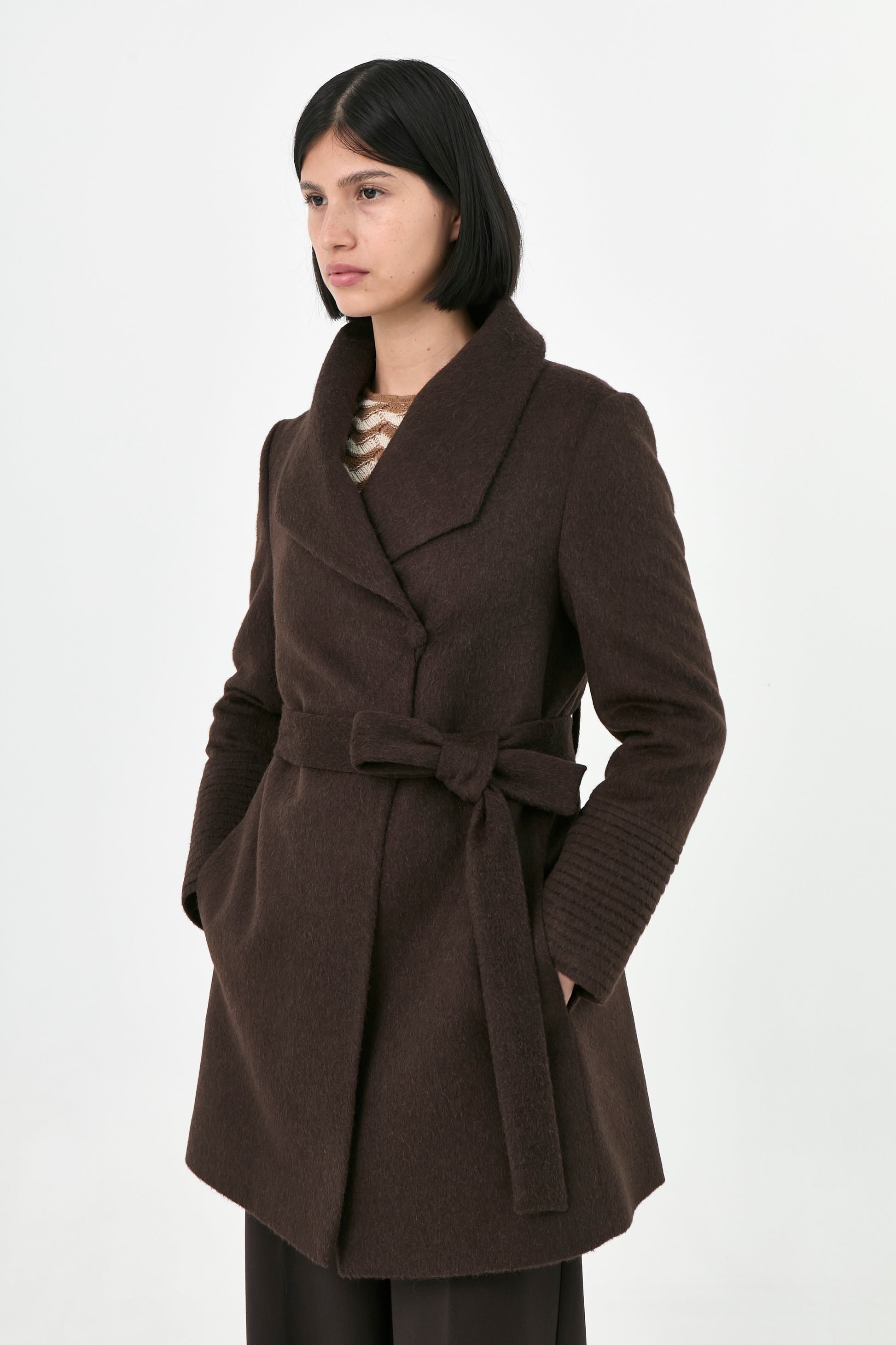 Baby Alpaca Mid-Length Coat | Adela