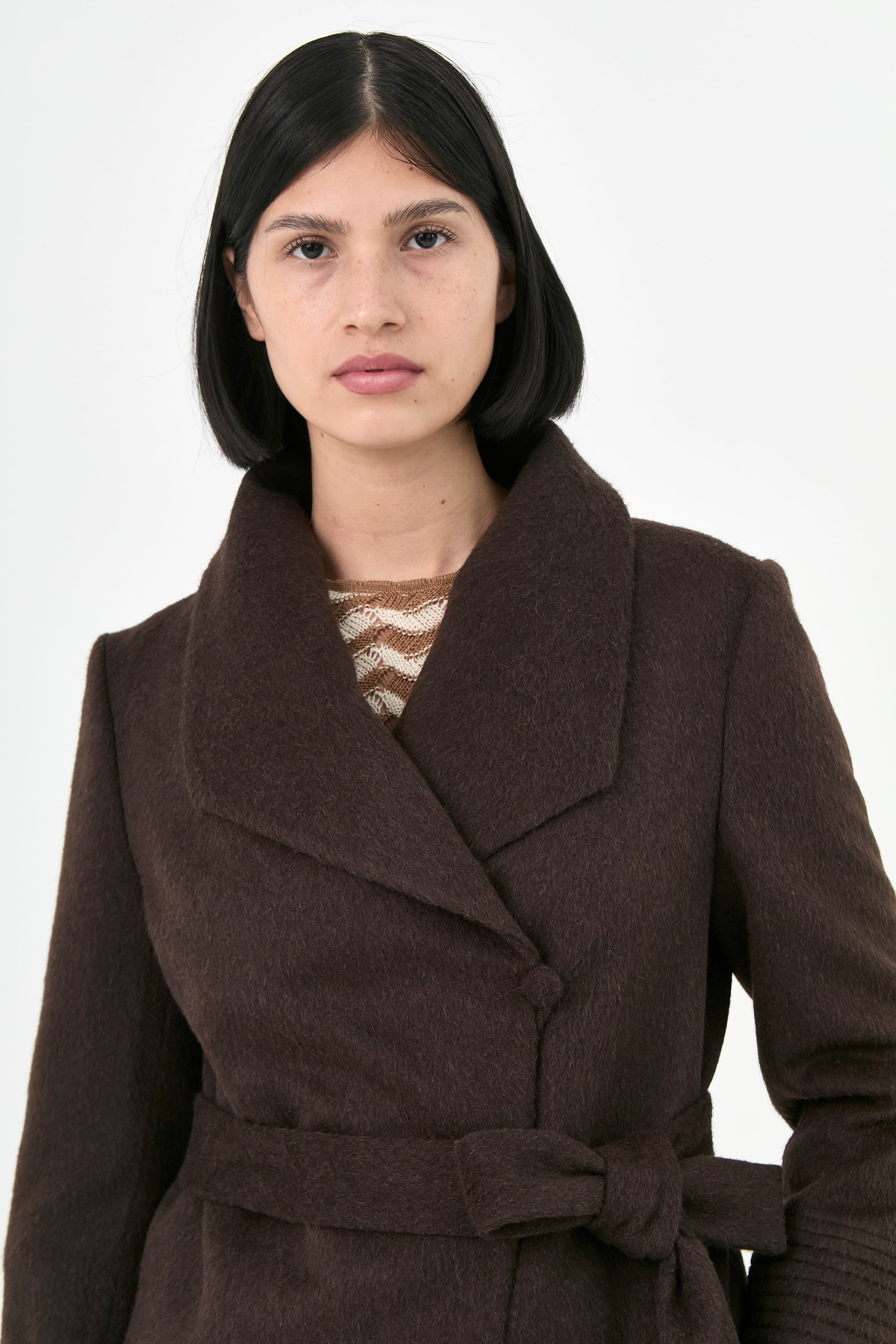 Baby Alpaca Mid-Length Coat | Adela