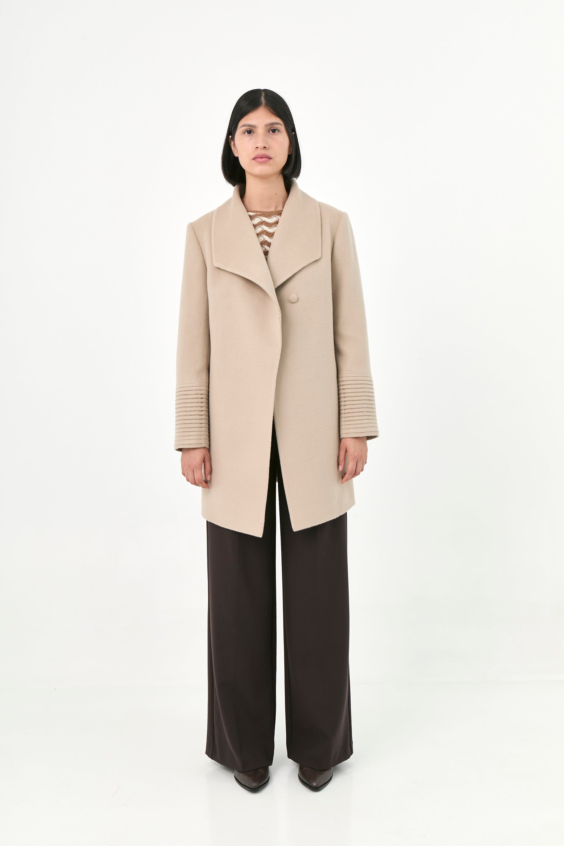 Baby Alpaca Mid-Length Coat | Adela