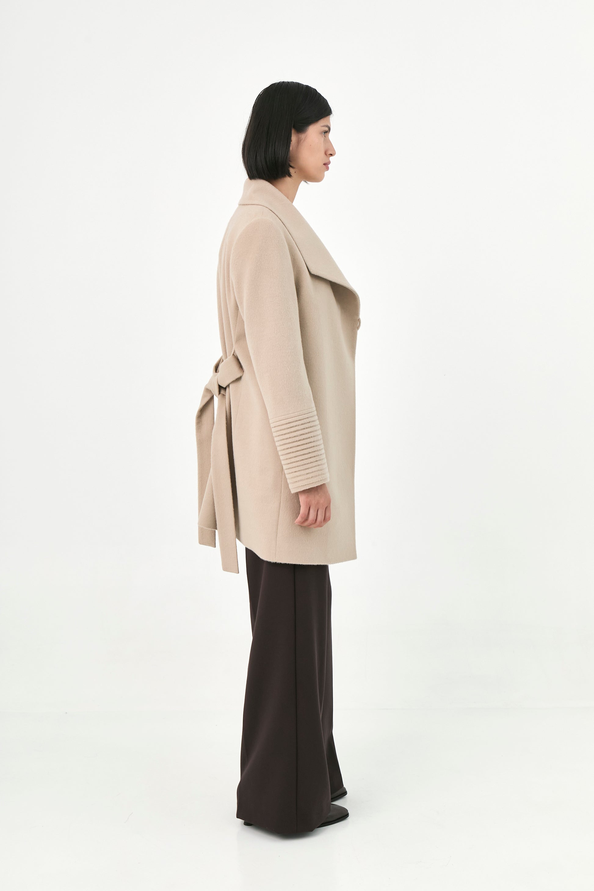Baby Alpaca Mid-Length Coat | Adela