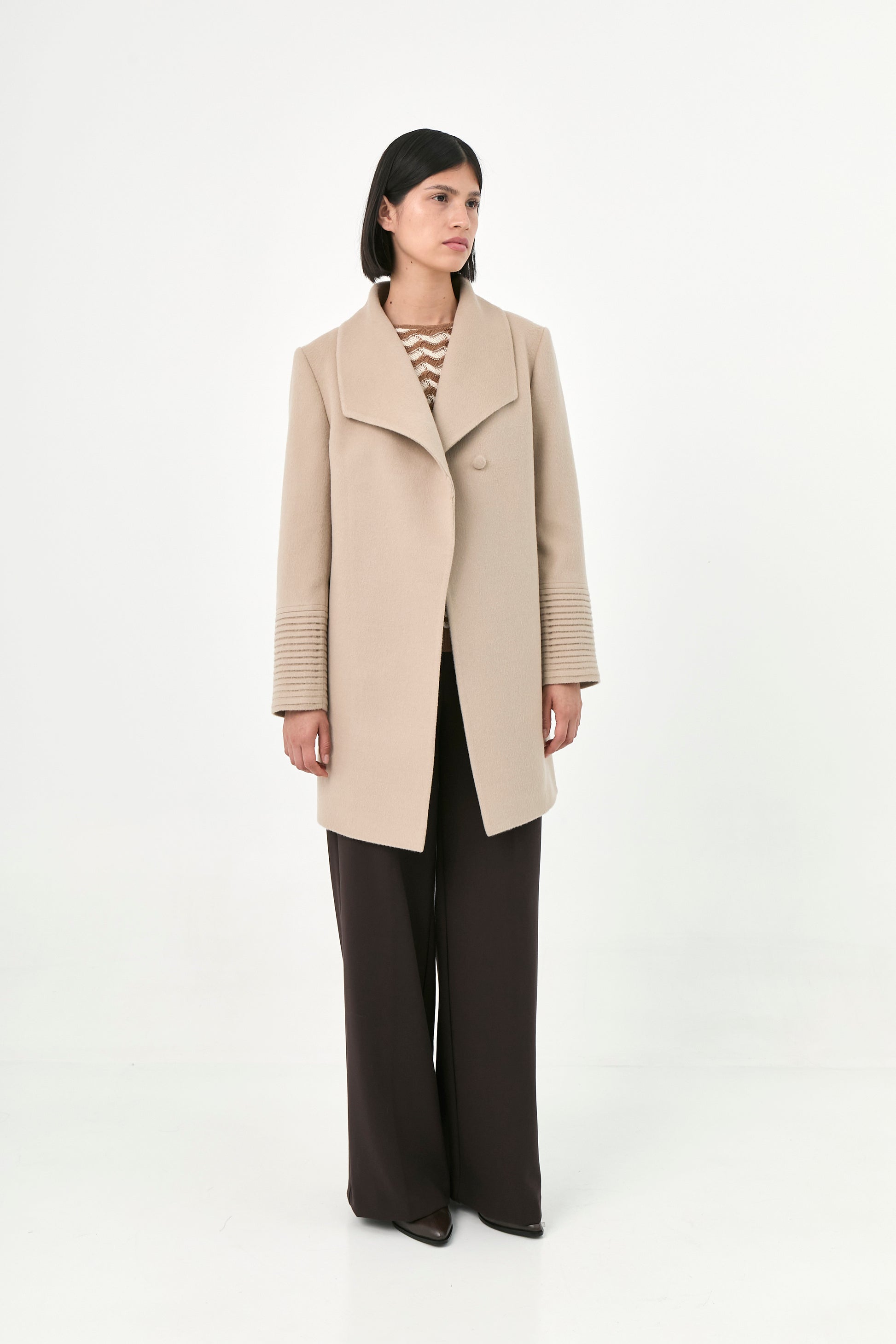 Baby Alpaca Mid-Length Coat | Adela