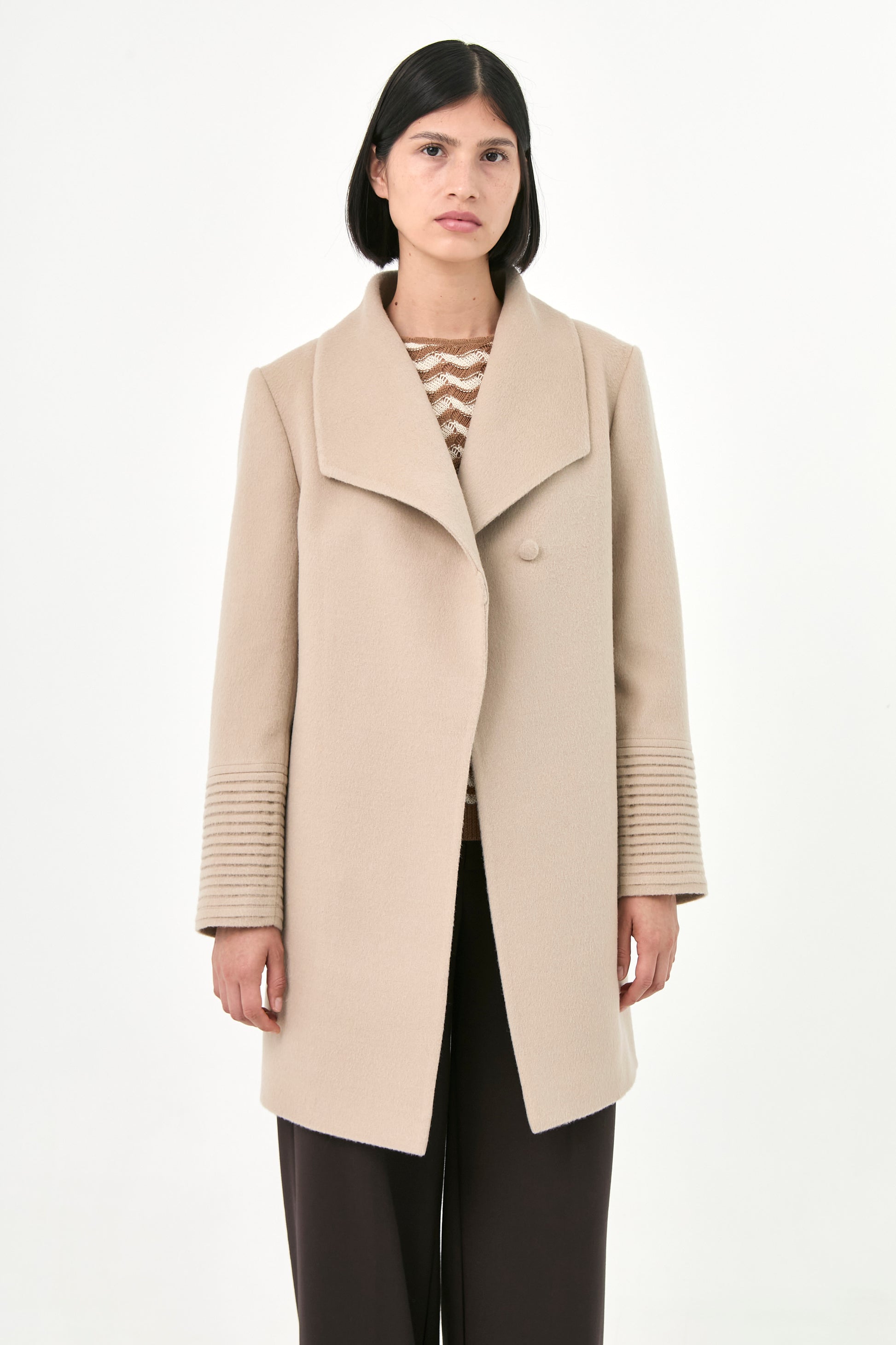 Baby Alpaca Mid-Length Coat | Adela