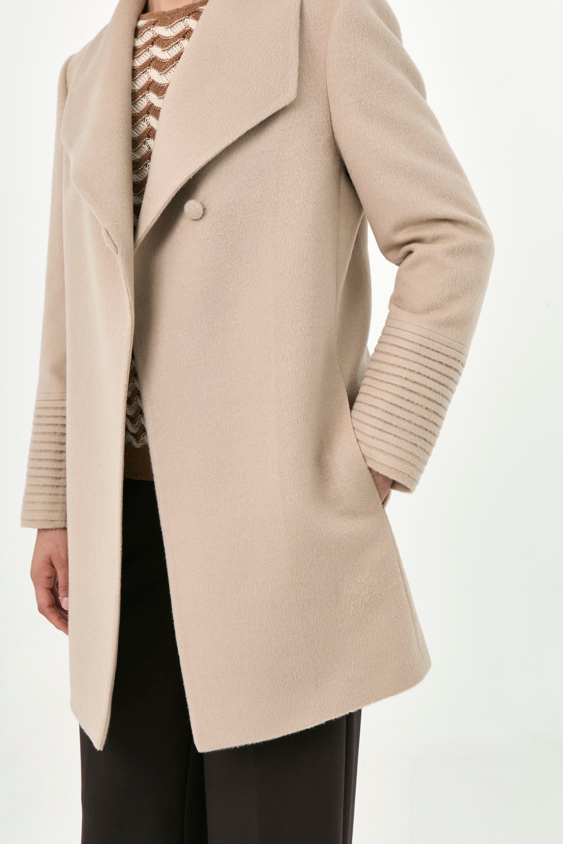 Baby Alpaca Mid-Length Coat | Adela