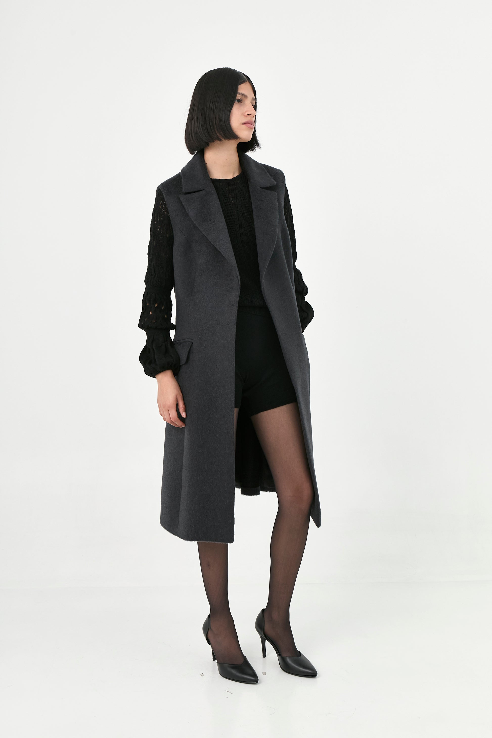 Suri Alpaca Sleeveless Coat | Lea