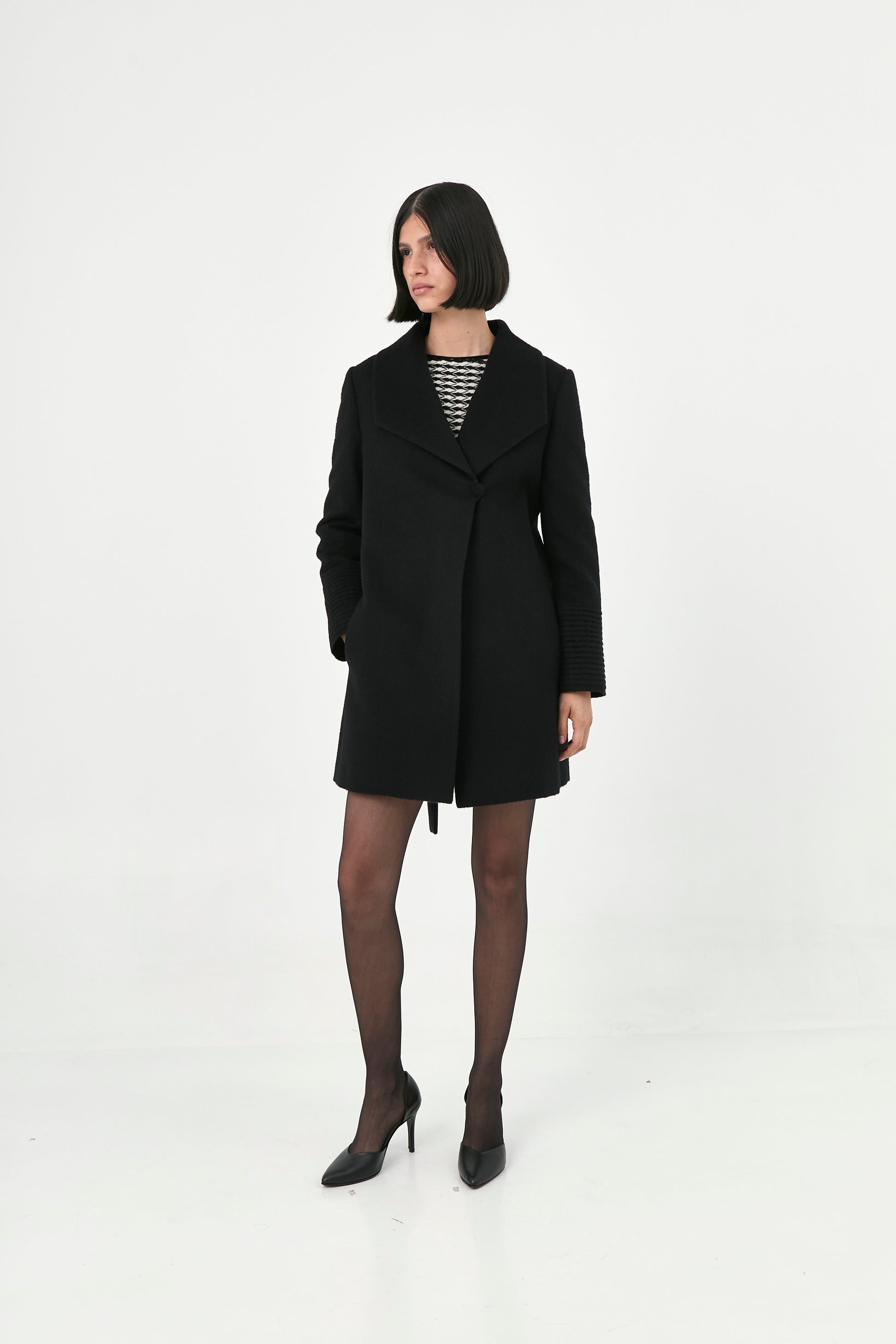 Baby Alpaca Mid-Length Coat | Adela