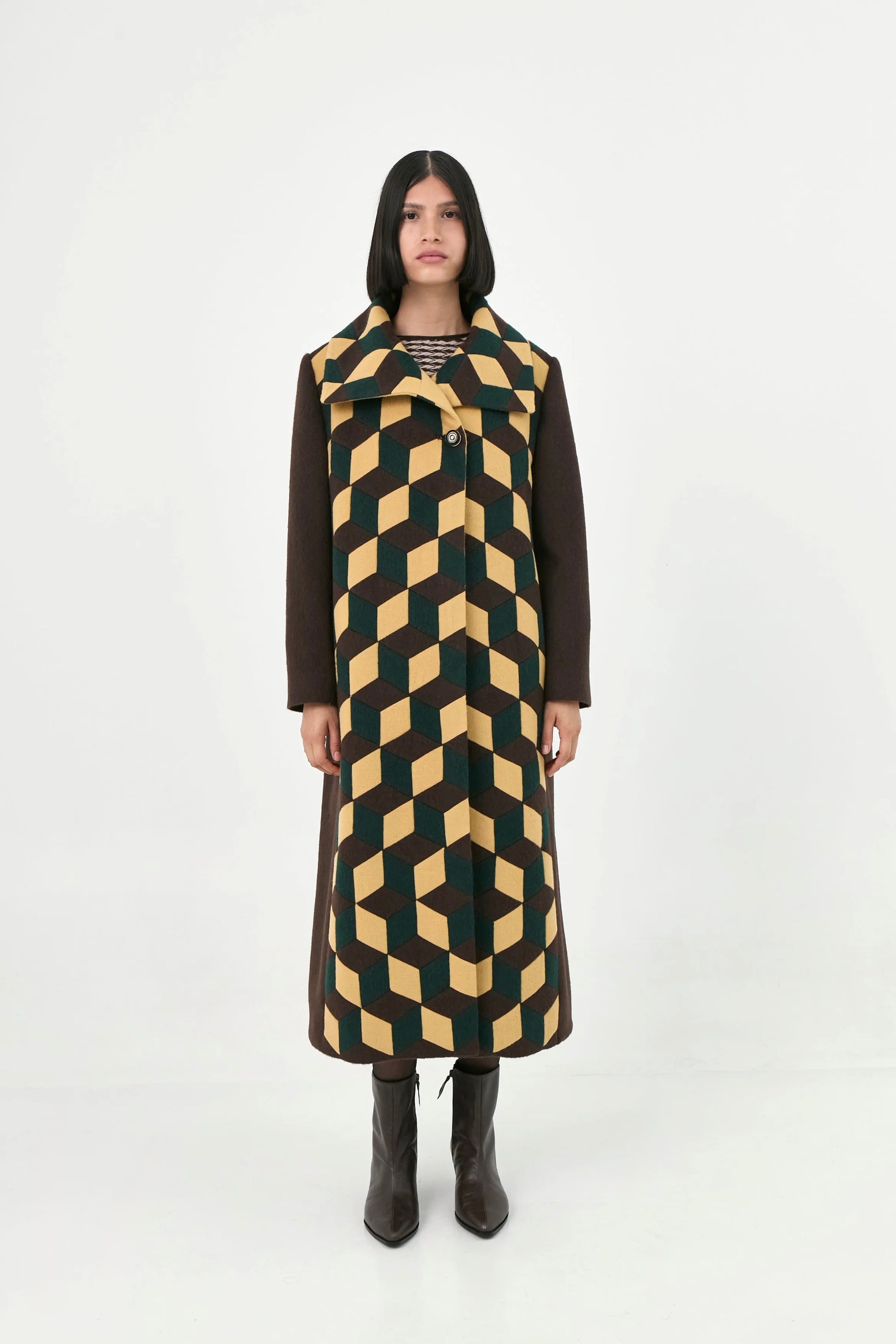 Cuboid Handcrafted Coat | Essence