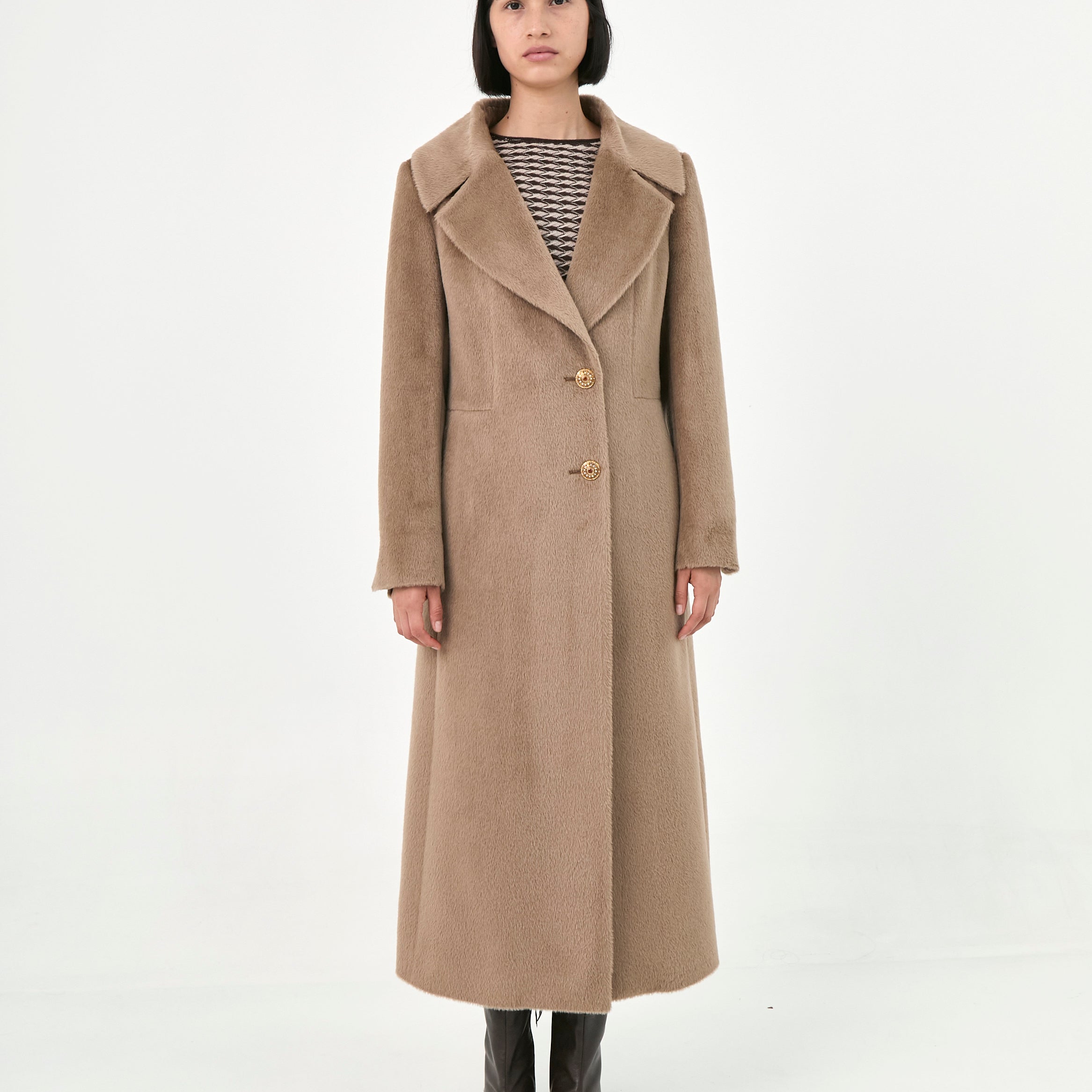 Long Hair Suri Alpaca Coat | Zara