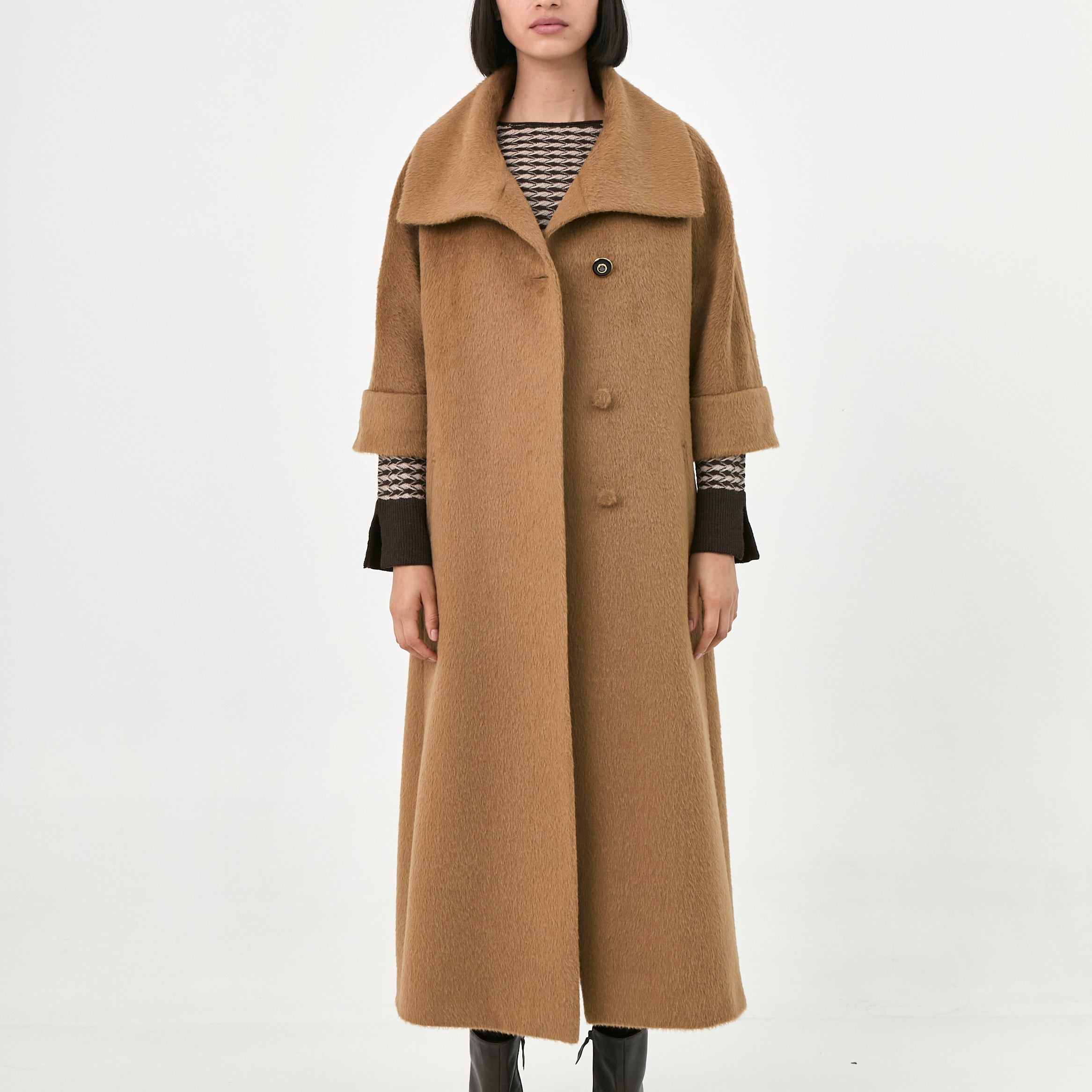 Suri Alpaca Short Sleeve Coat | Giselle