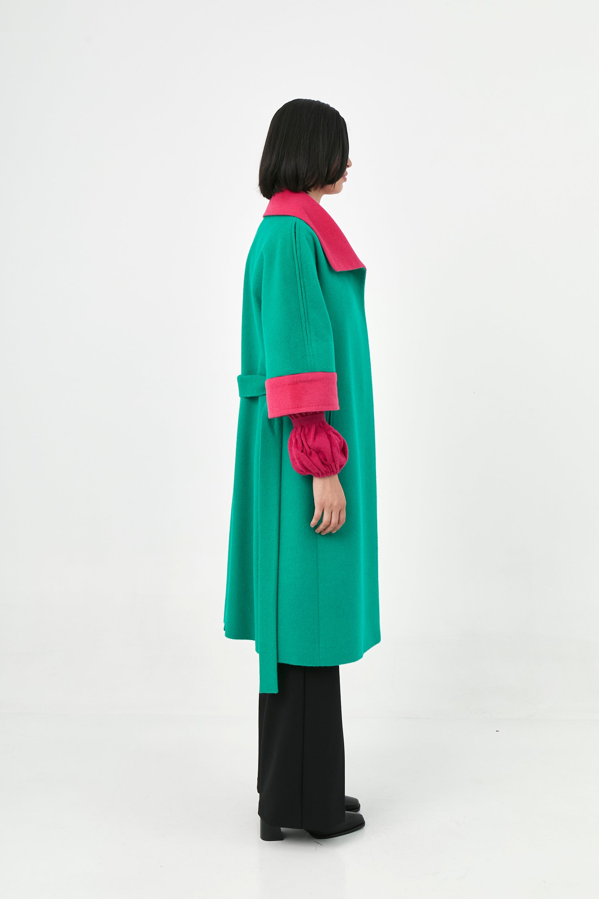 Short Sleeve Baby Alpaca Coat | Elisse