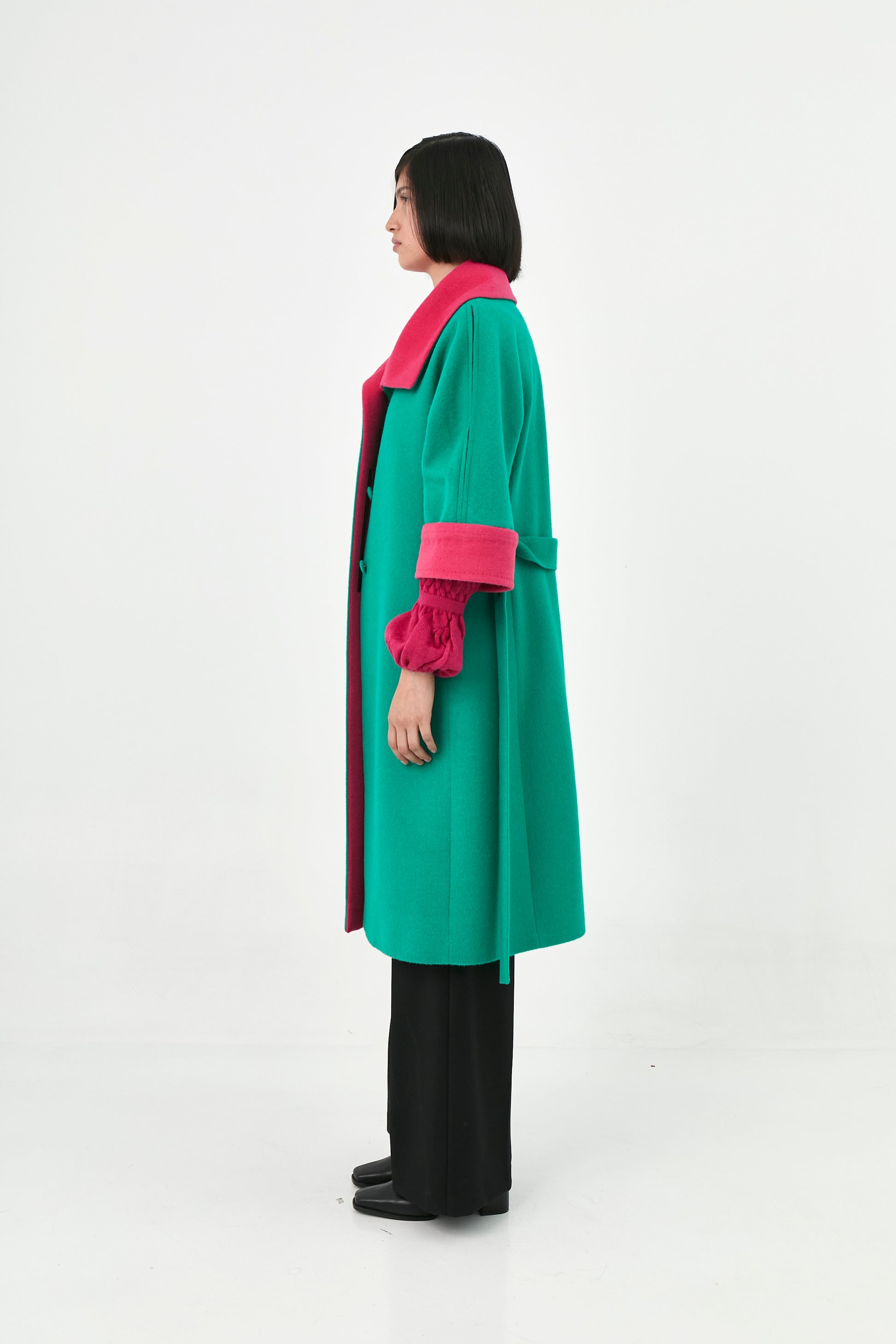 Short Sleeve Baby Alpaca Coat | Elisse
