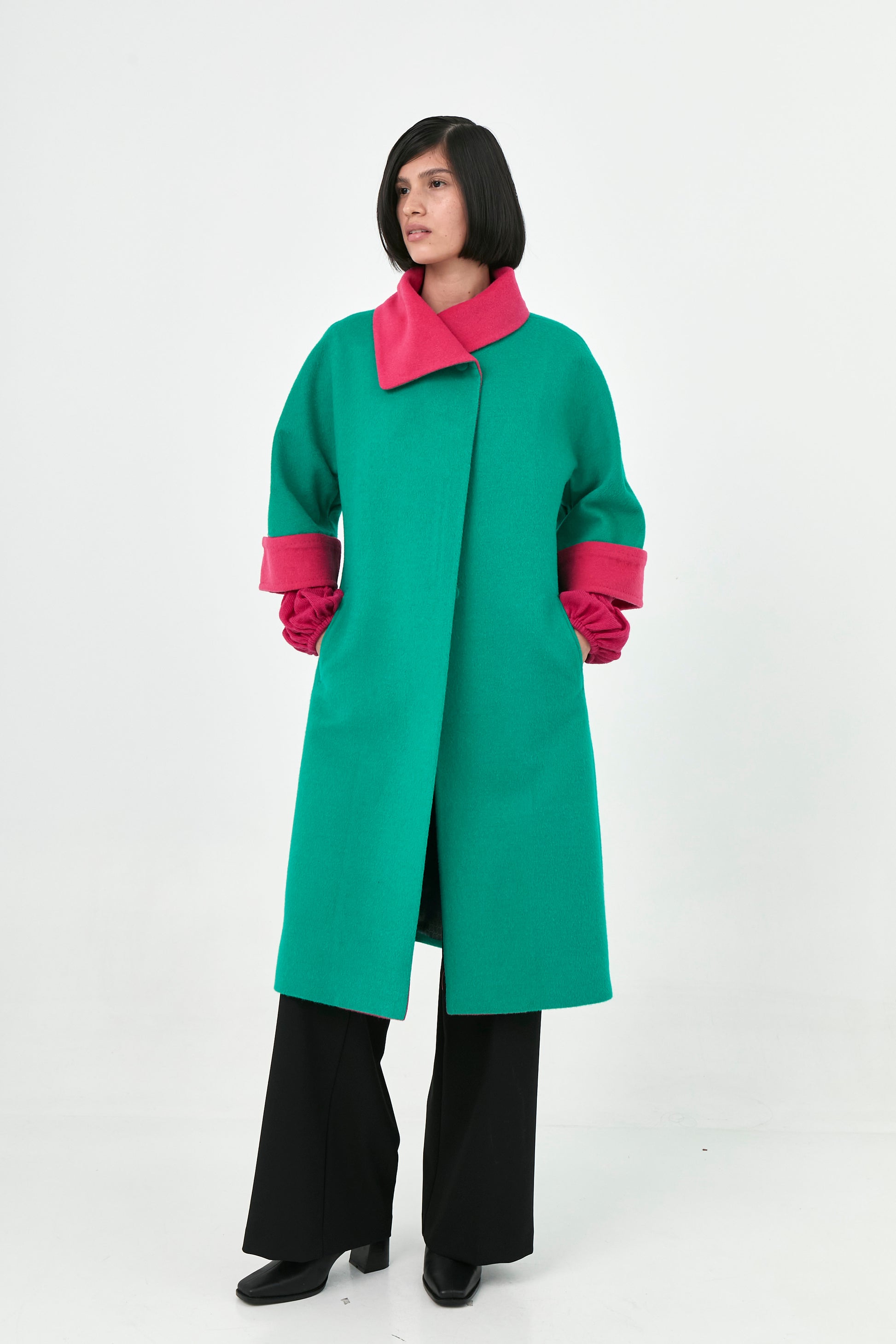 Short Sleeve Baby Alpaca Coat | Elisse