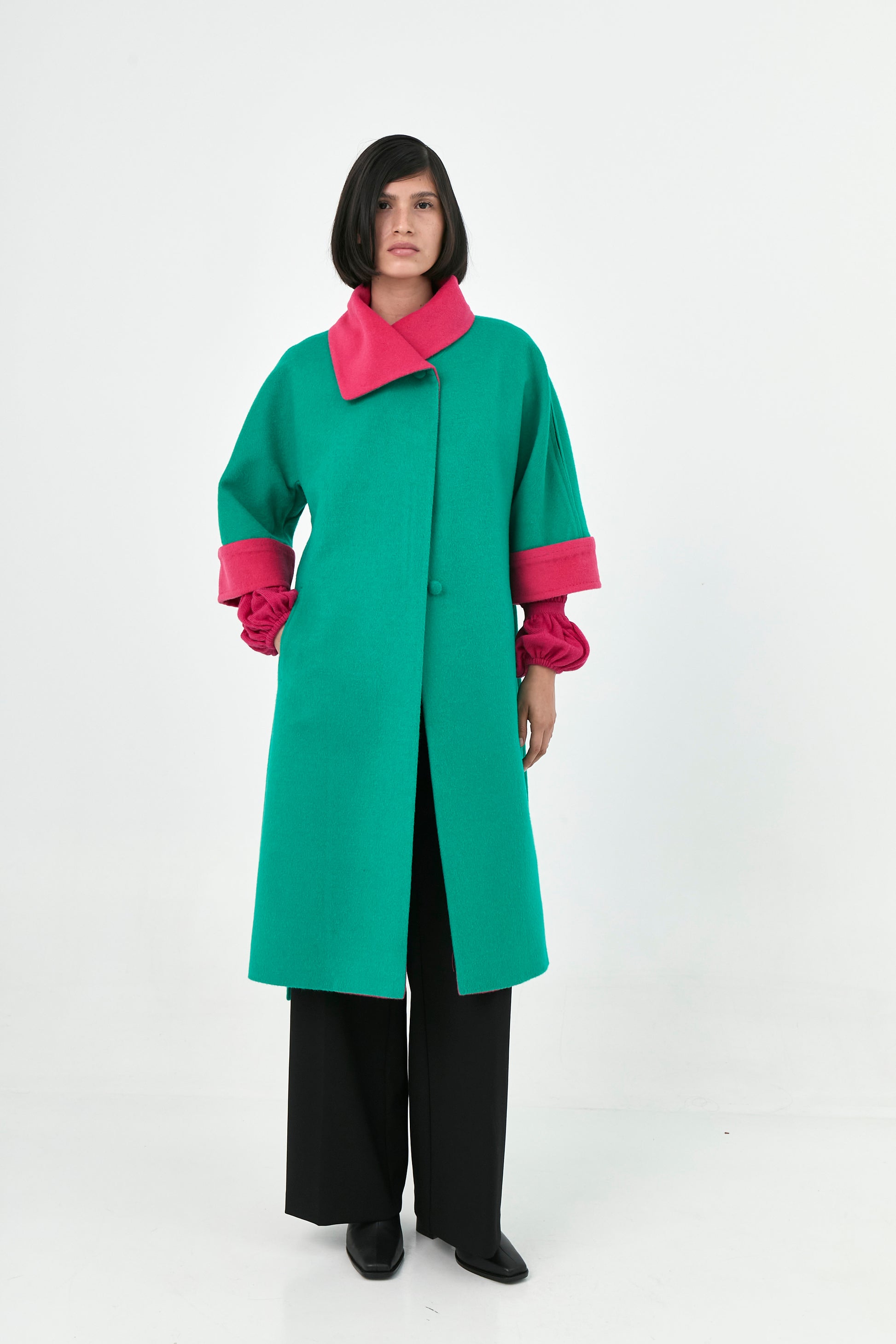 Short Sleeve Baby Alpaca Coat | Elisse