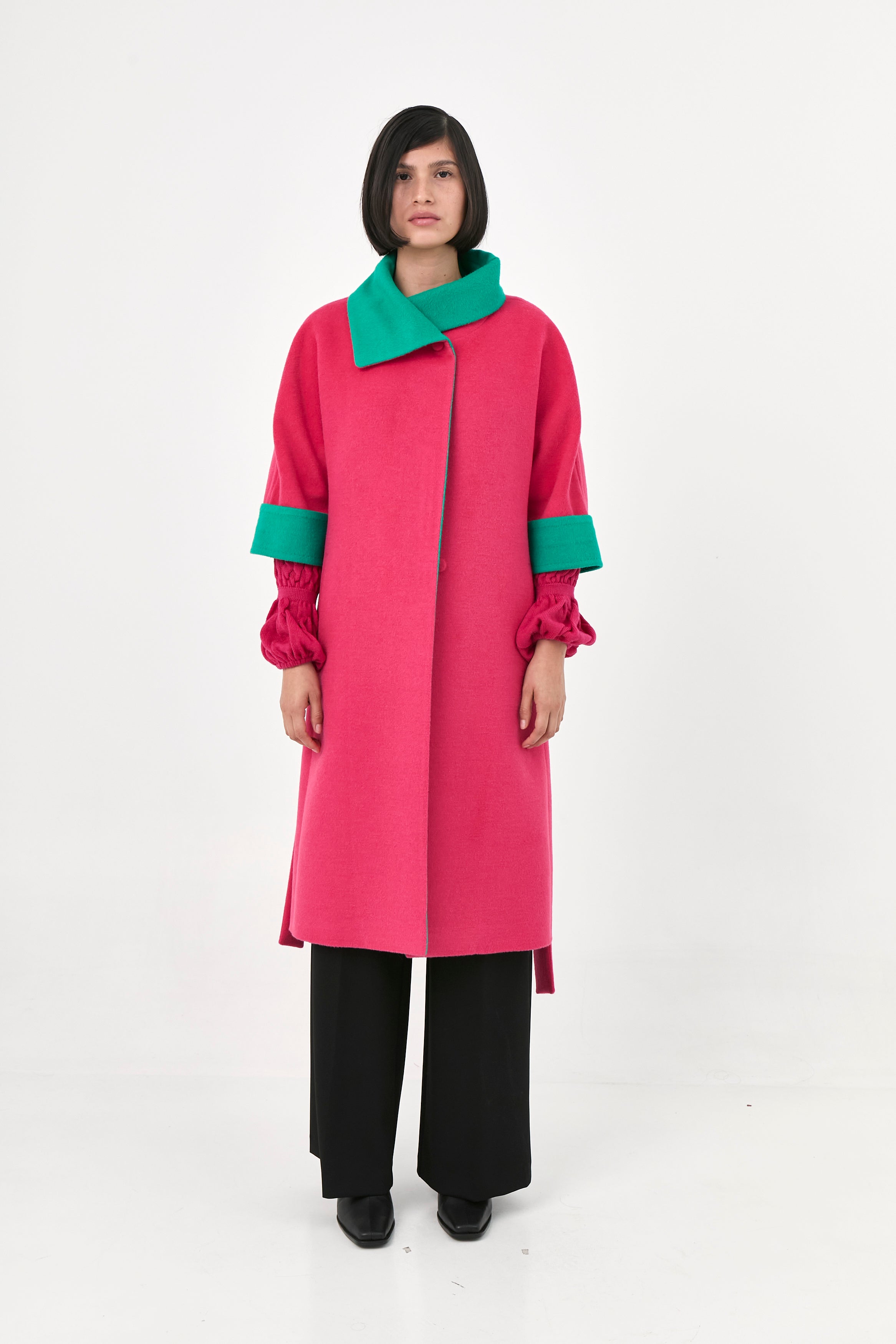 Short Sleeve Baby Alpaca Coat | Elisse