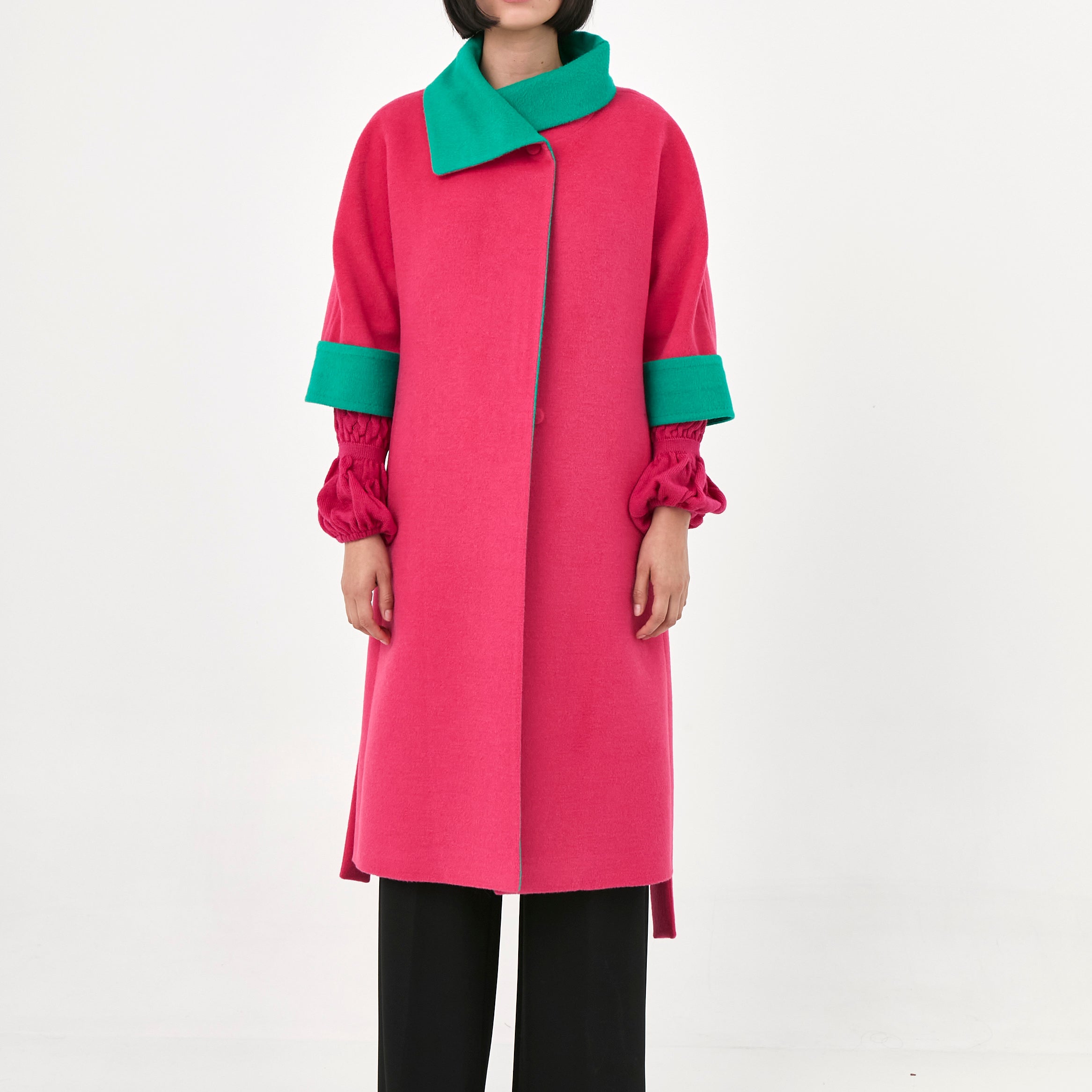 Short Sleeve Baby Alpaca Coat | Elisse