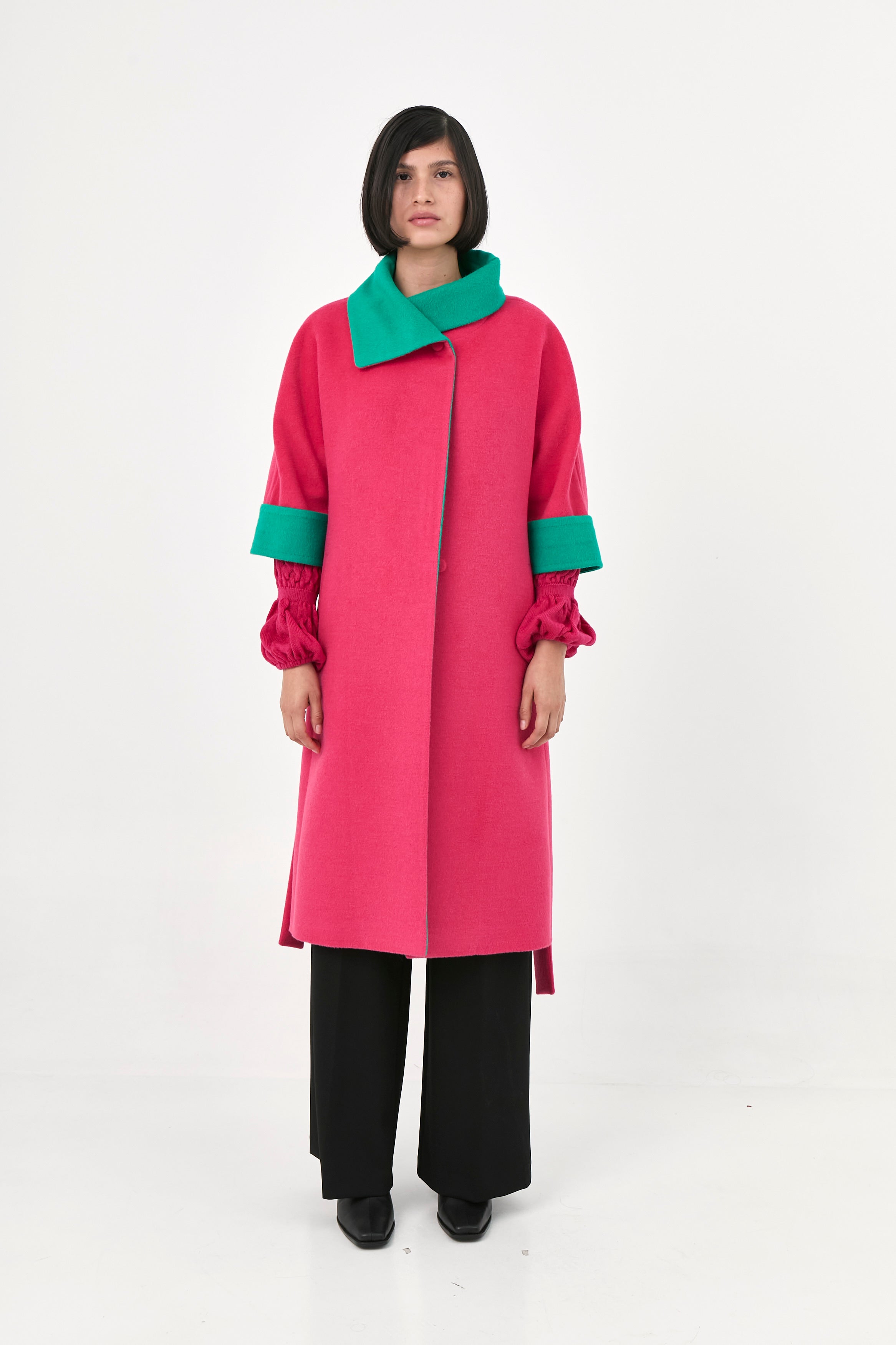 Short Sleeve Baby Alpaca Coat | Elisse
