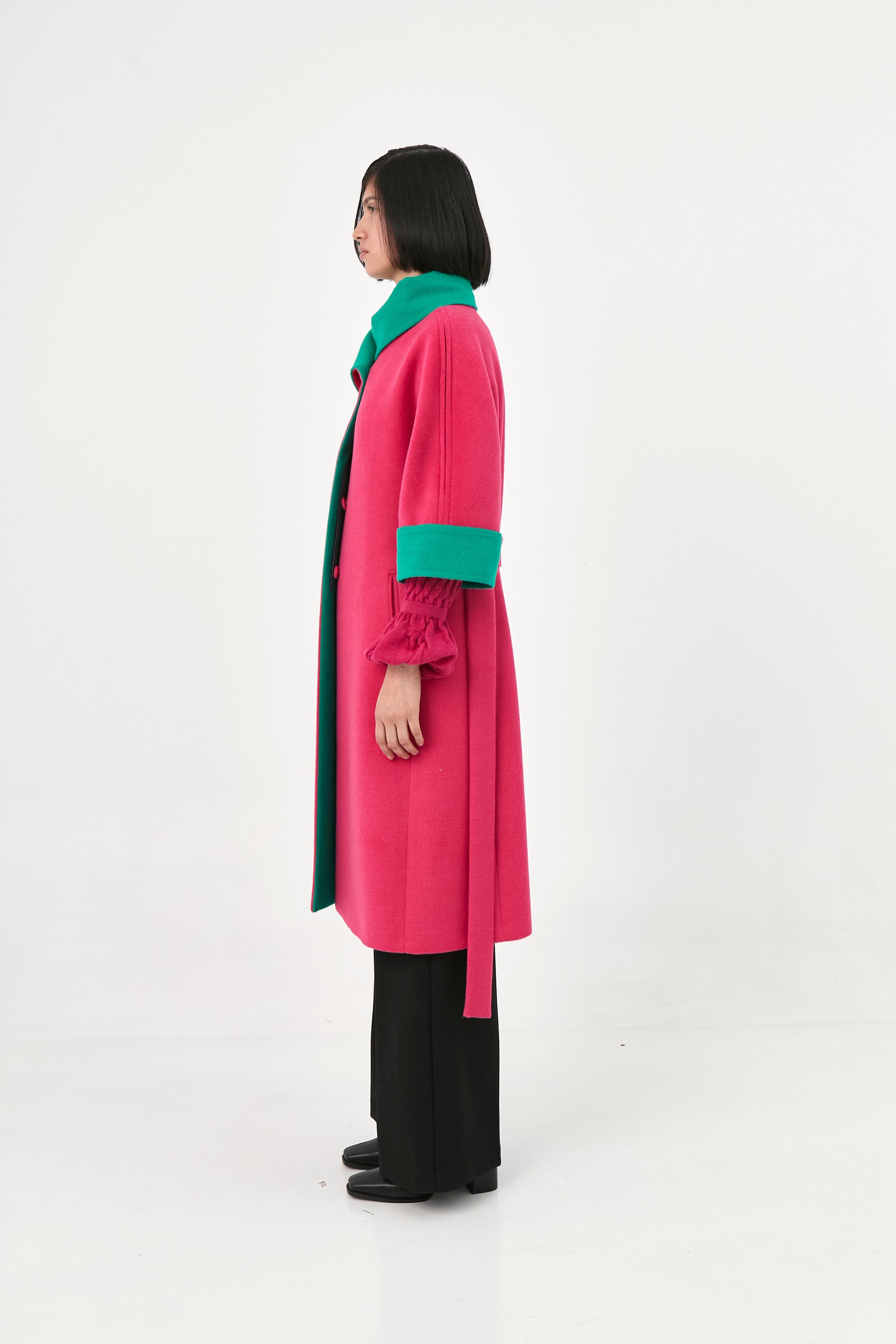 Short Sleeve Baby Alpaca Coat | Elisse