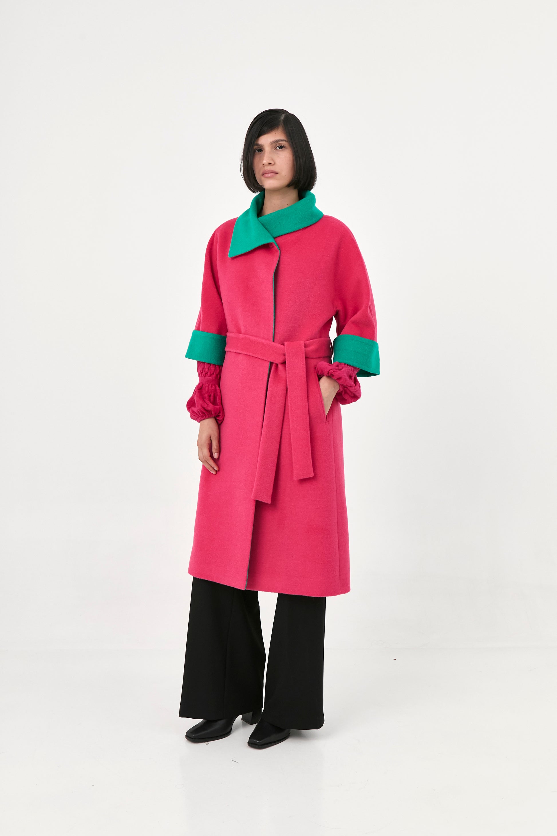 Short Sleeve Baby Alpaca Coat | Elisse